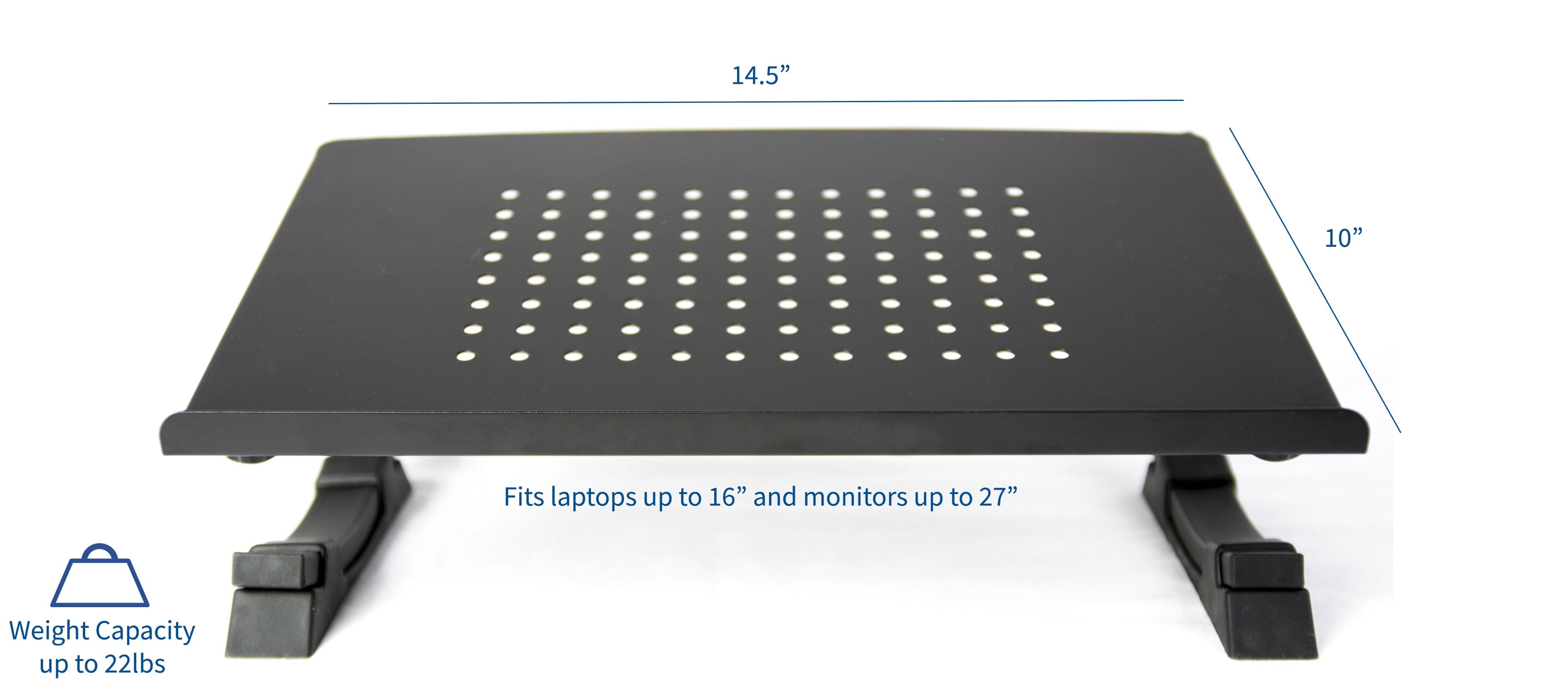 Black Fully Adjustable Laptop / Notebook & Monitor Stand (STAND-V001N) - Image 2