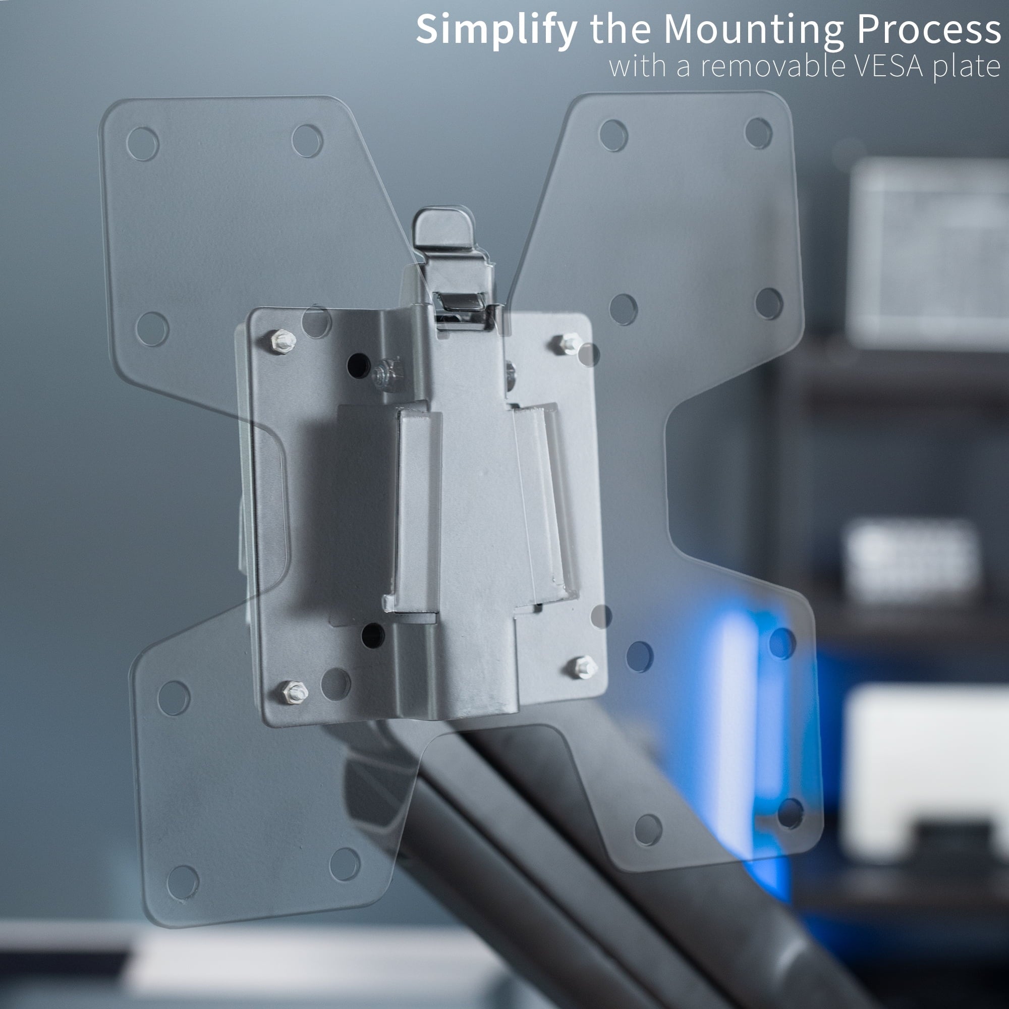 Black Large Adapter VESA Bracket Kit, Monitor Wall Mount, Stand Attachment - Image 4