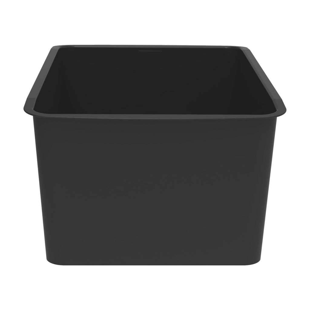 Small Plastic Desktop Organizer Cubby Bin, Black, 8-Pack - Image 2