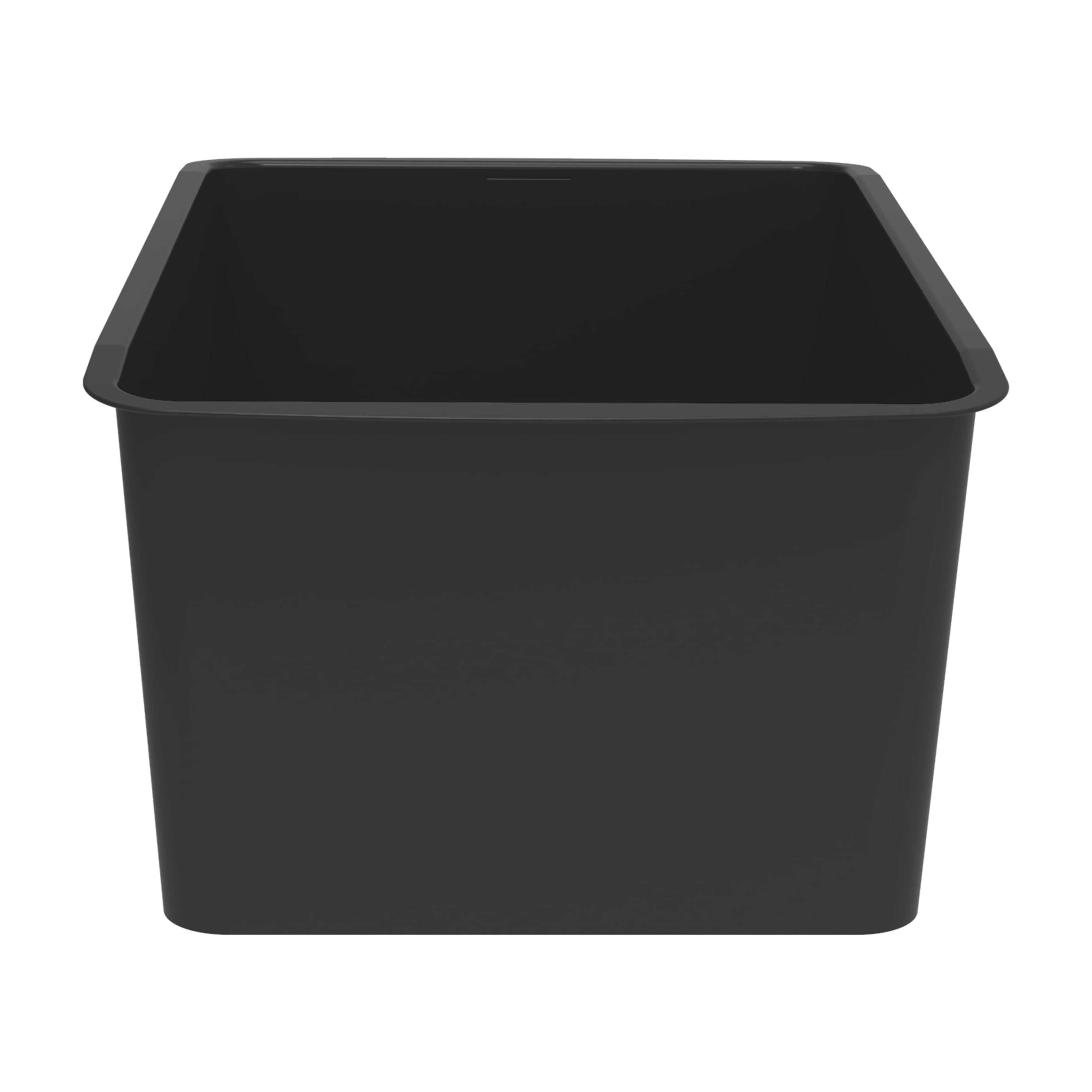 Small Plastic Desktop Organizer Cubby Bin, Black, 8-Pack - Image 2