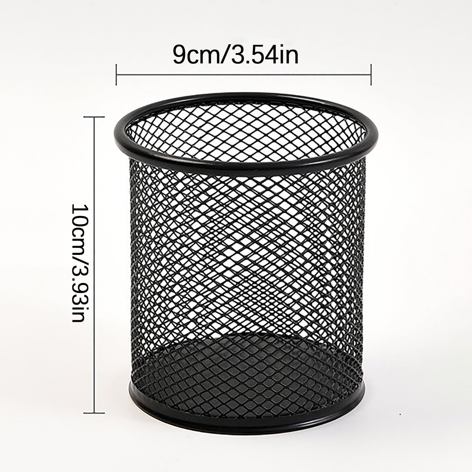 Mesh Pen Holder, 4'' Metal Pencil Holders Round Shaped Pen Holders for Desk Office Wire Mesh Container Pen Organizer,... - Image 3