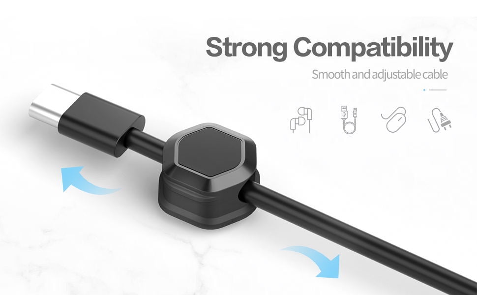 12 Pack Magnetic Cable Management Clips, Phone Electric Charging Cord Holder, Desktop Cord Organizer, Adhesive Cable ... - Image 2