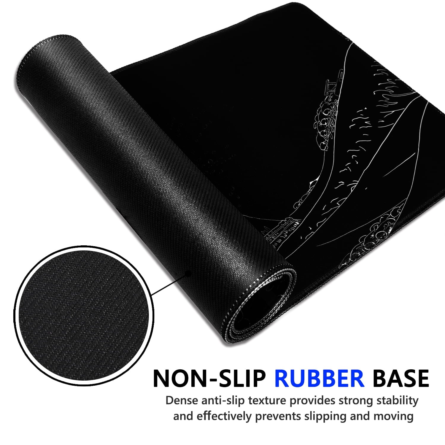 Large Gaming Mouse Pad - STOPERT XXL Extended Waterproof Desk Mat, 31.5"x11.8" Computer Keyboard Mouse Pad with Stitched Edges & Non-Slip Ru - Image 2