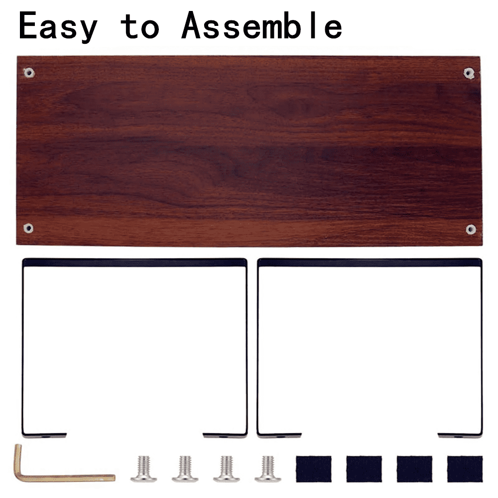 1 Pack Monitor Stand Riser, Wood Desk Storage Organizer for Office Laptop, Computer, Antique Brown - Image 4
