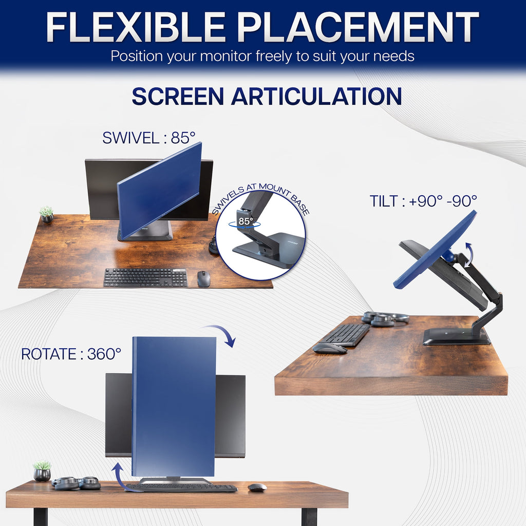 Freestanding Monitor Arm Mount for 17" to 32" Touch Screens - Image 5