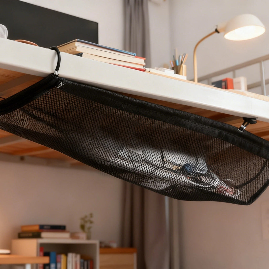 Cable Management Net, Under Desk Cord Organizer, 9.8 x 19.7 in / 25 x 50 cm, No Drilling Wire Management, Accessories... - Image 2