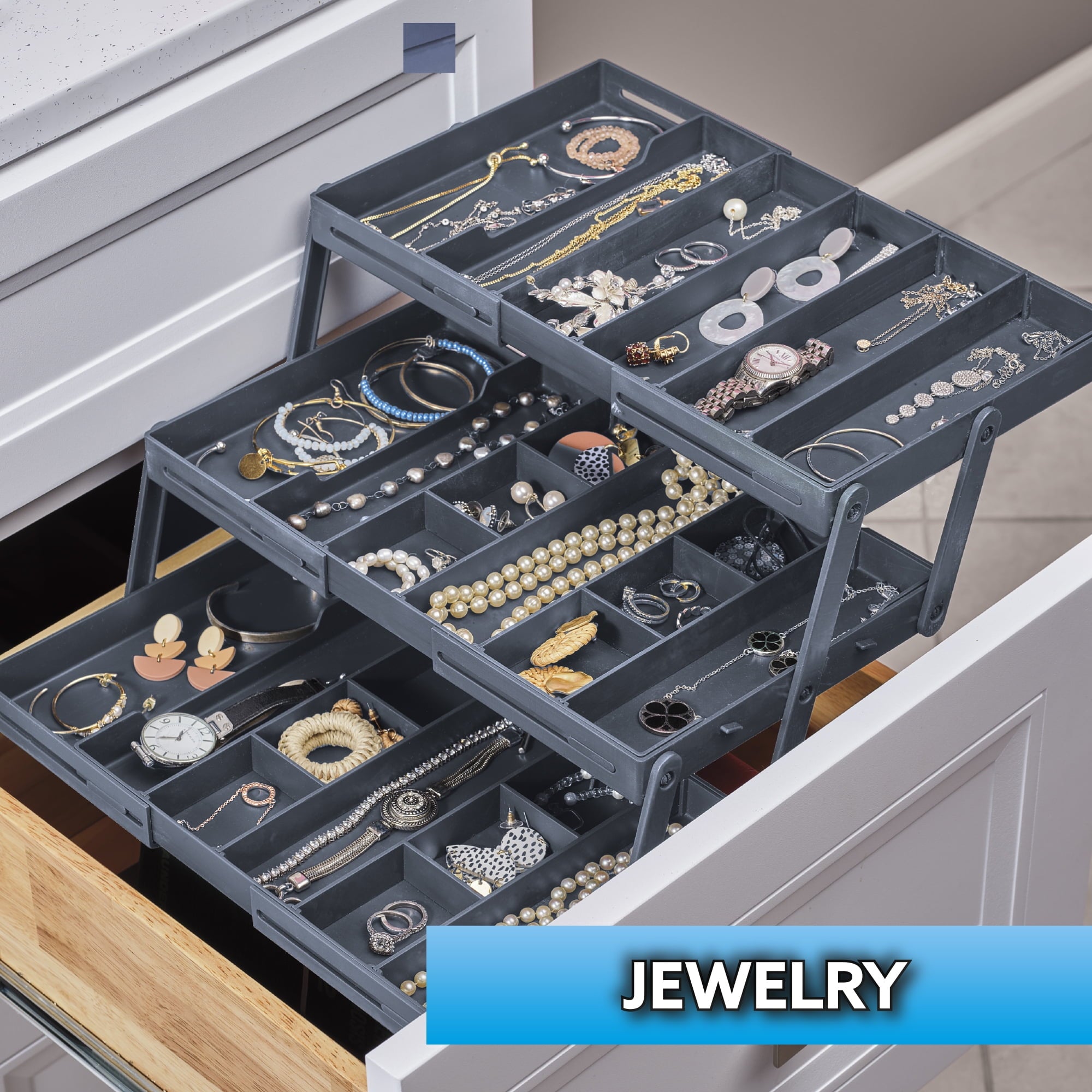 3-Tier Desk for Desk Storage, Jewelry, Kitchen Silverware - Image 6