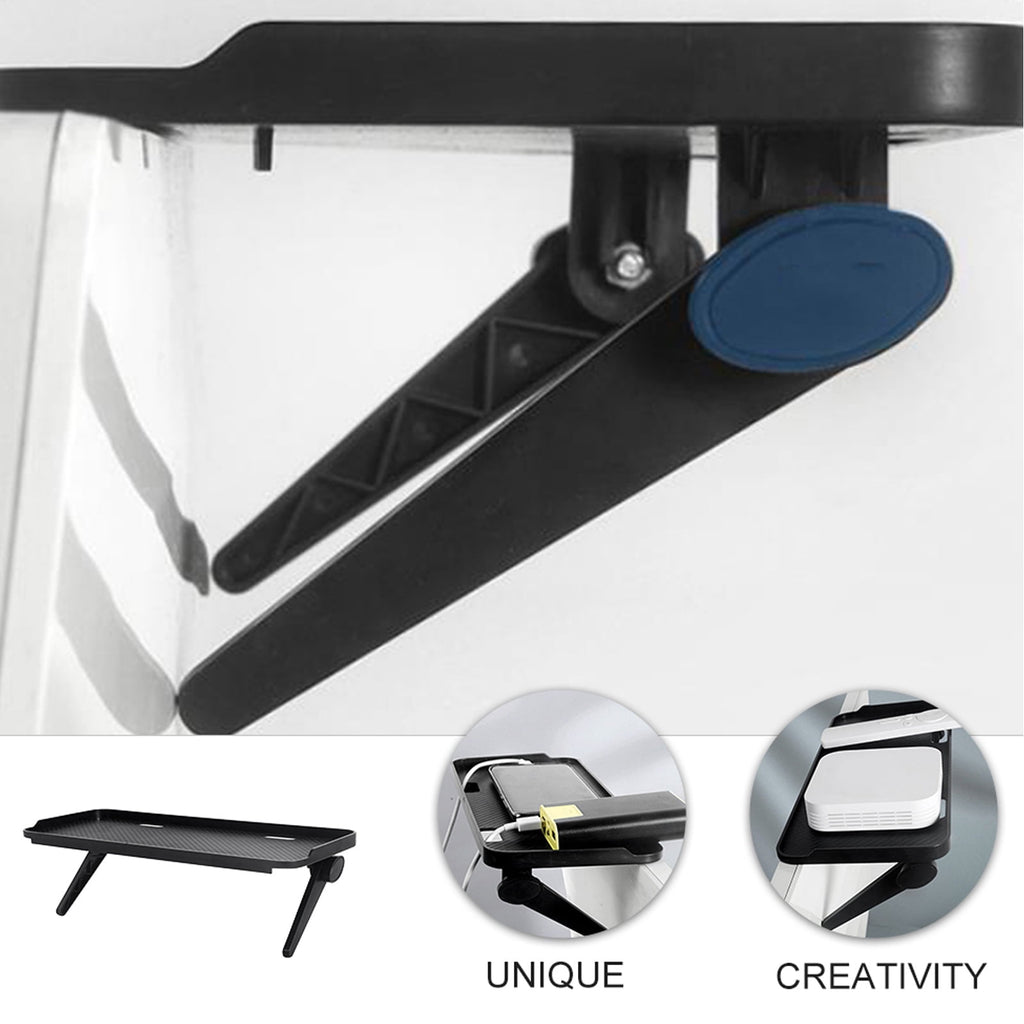 Adjustable Black Monitor Stand Riser for Flat Screen TV, Desktop Computer Storage Organizer Shelf - Image 4