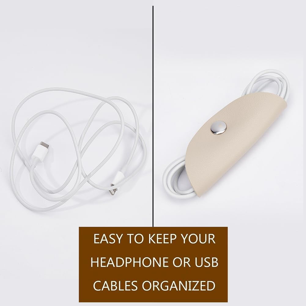 6 Cable Straps Fastening Ties Cord Organizer Reusable Round Wire Clips Charging Cord Wrap Ties Data Power USB Holder ... - Image 6