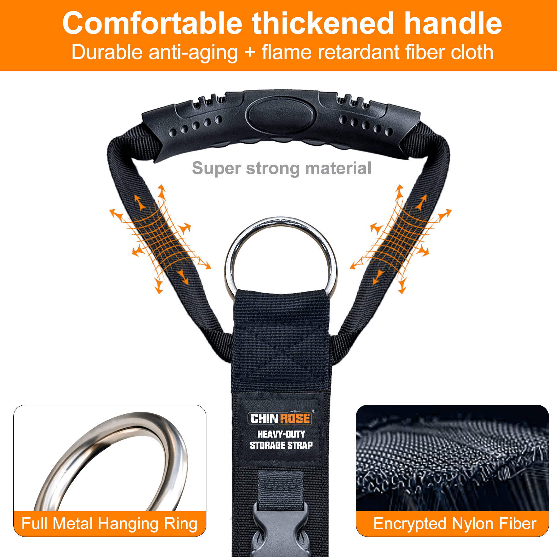 Adjustable Heavy Duty Extension Cord Organizer with 5 Detachable Straps, Flexible DIY Extension Cord Organizer Straps... - Image 4