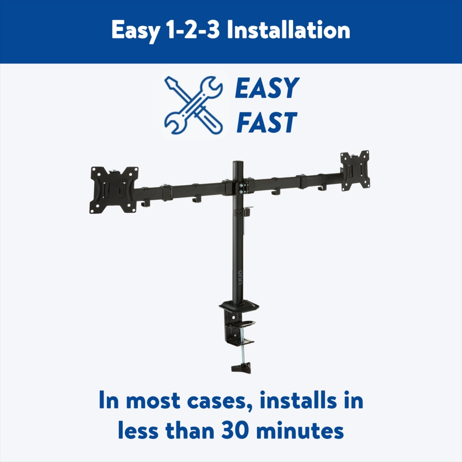 Full Motion Dual Monitor Desk Mount, Fits 2 Screens Up to 32 inches - Rotate, Tilt & Swivel - Image 6