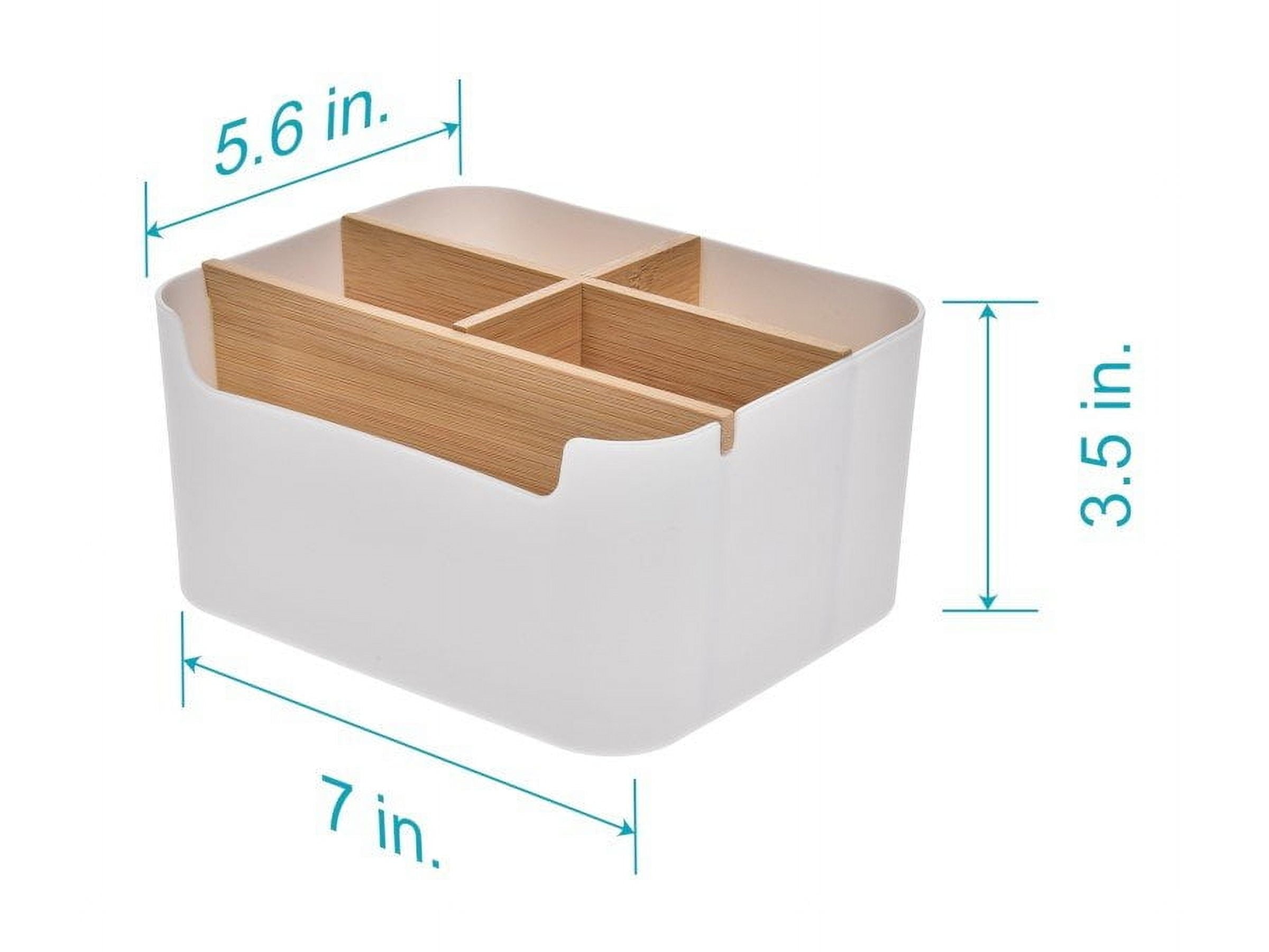 Remote Control Holder with 5 Divided Compartments, Desk Accessories Storage, Desktop Organizer Container For Remote Cont - Image 4