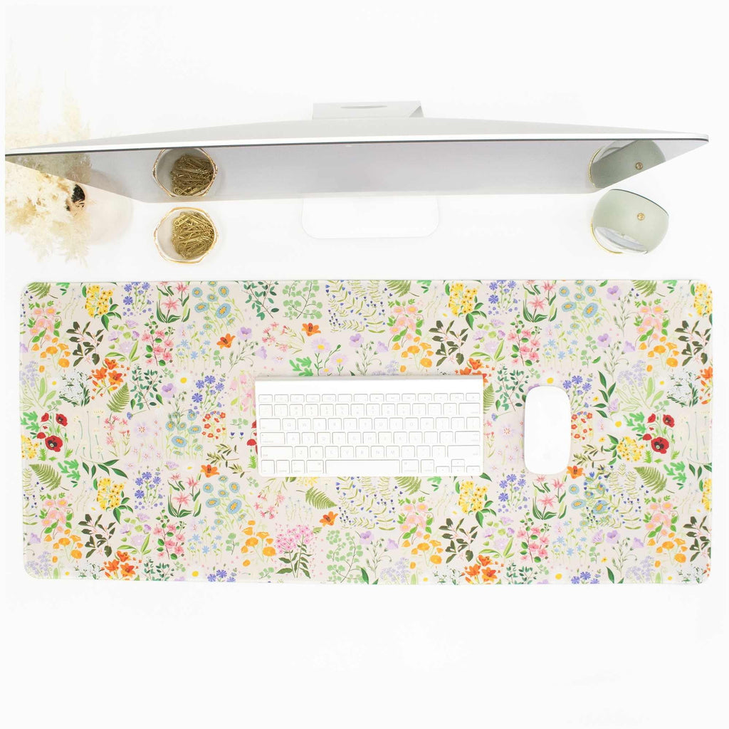 Large 15.5 x 35" Desk Mat, Garden Party