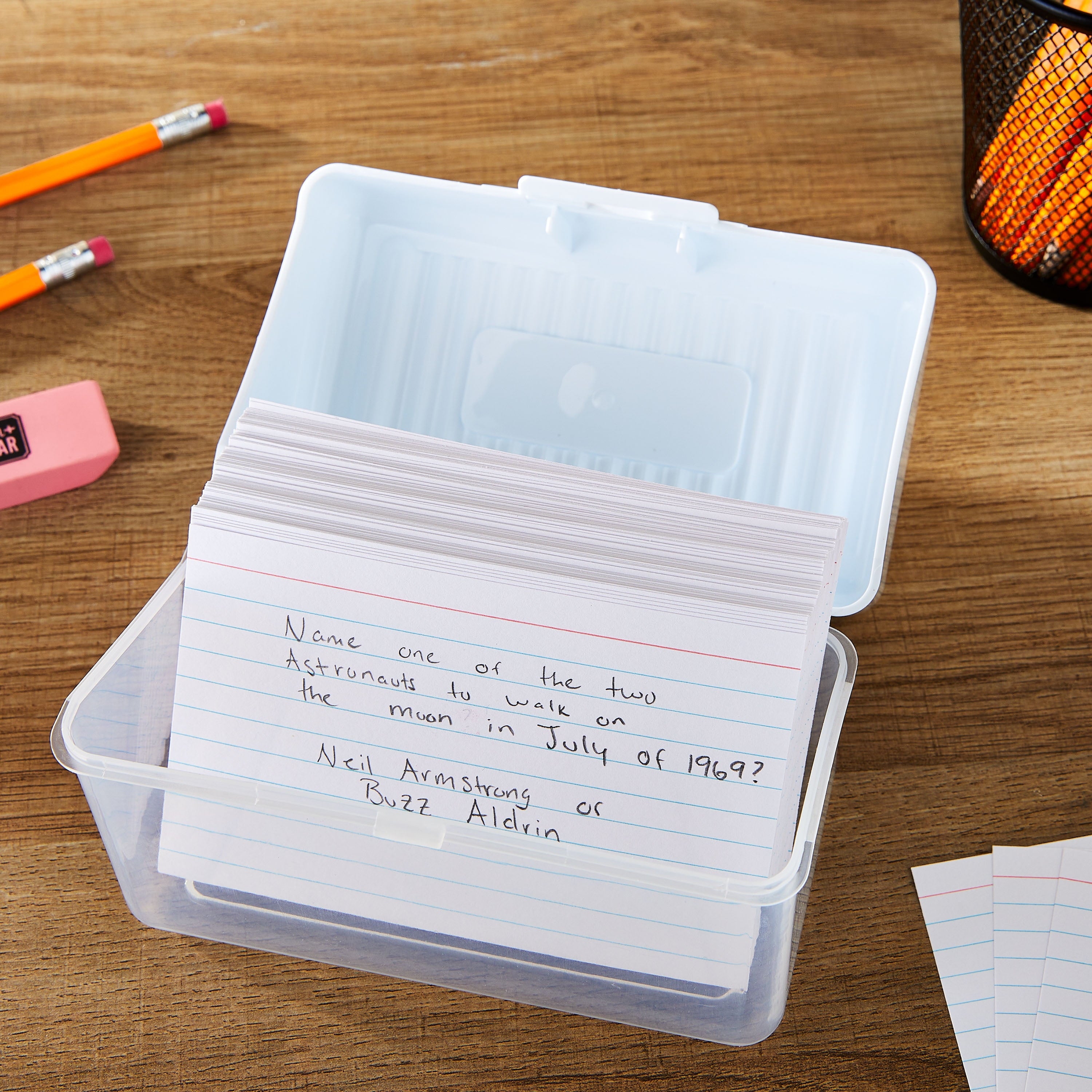 Box, 3" x 5", White, Plastic Organizer For Home & Office White - Image 2