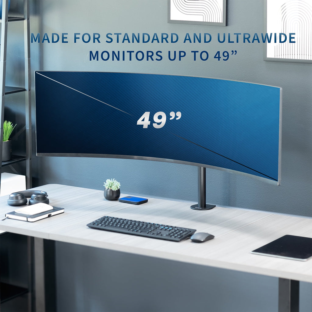 Single Ultrawide Monitor Desk Mount, Adjustable Stand for Screens up to 49" - Image 2