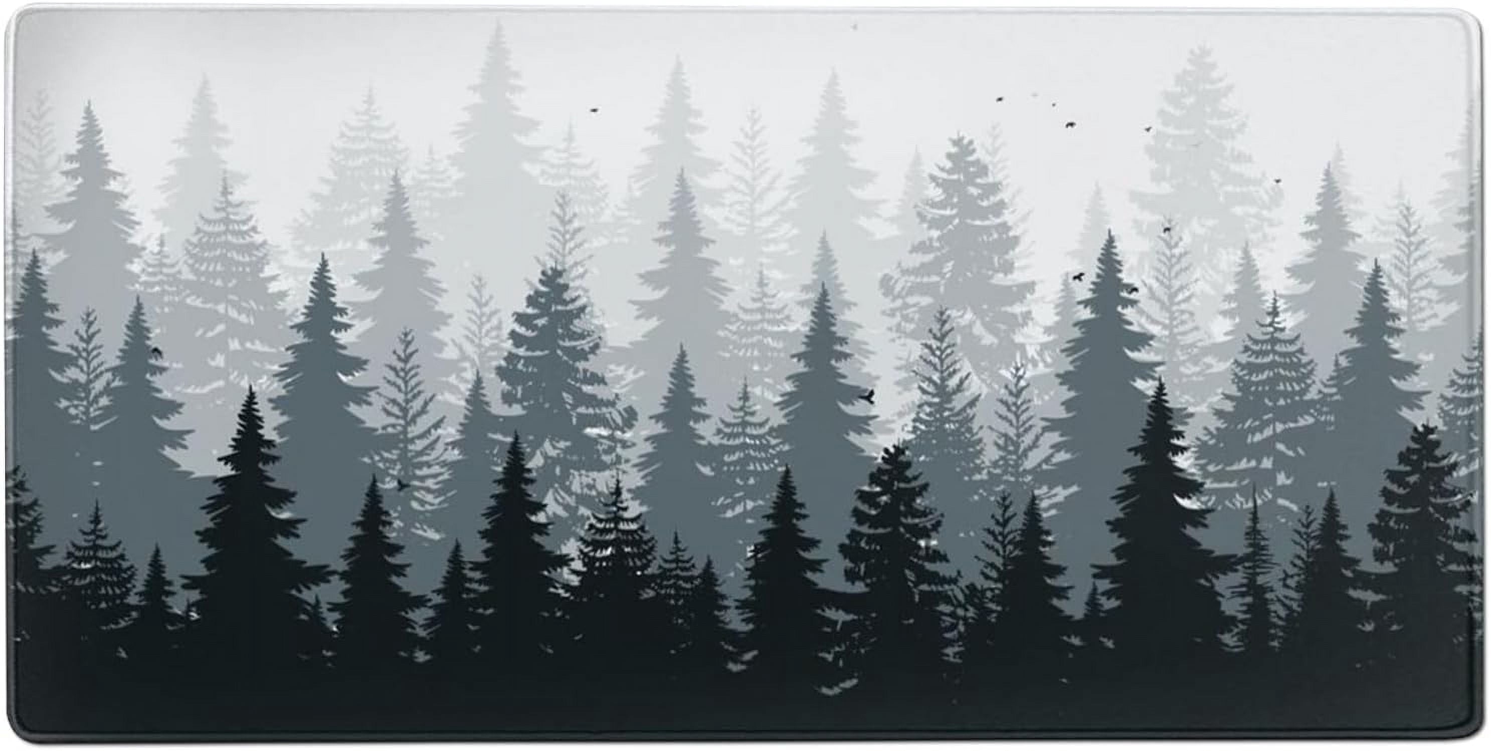 3XL Huge Mouse Pads Oversized (48''''x24''''),Gaming Mouse Mat Forest Background Pattern XXXL Large Mouse Mat Long Extended Desk Mat with No - Image 2