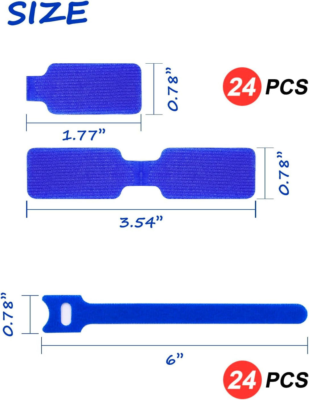 BDKWID-Cable Management Sets, 24 Pcs Multicolor Cable Labels and 24 Pcs Reusable Fastening Cable Ties, Cord Label, Wire Labels - For Home, O - Image 2