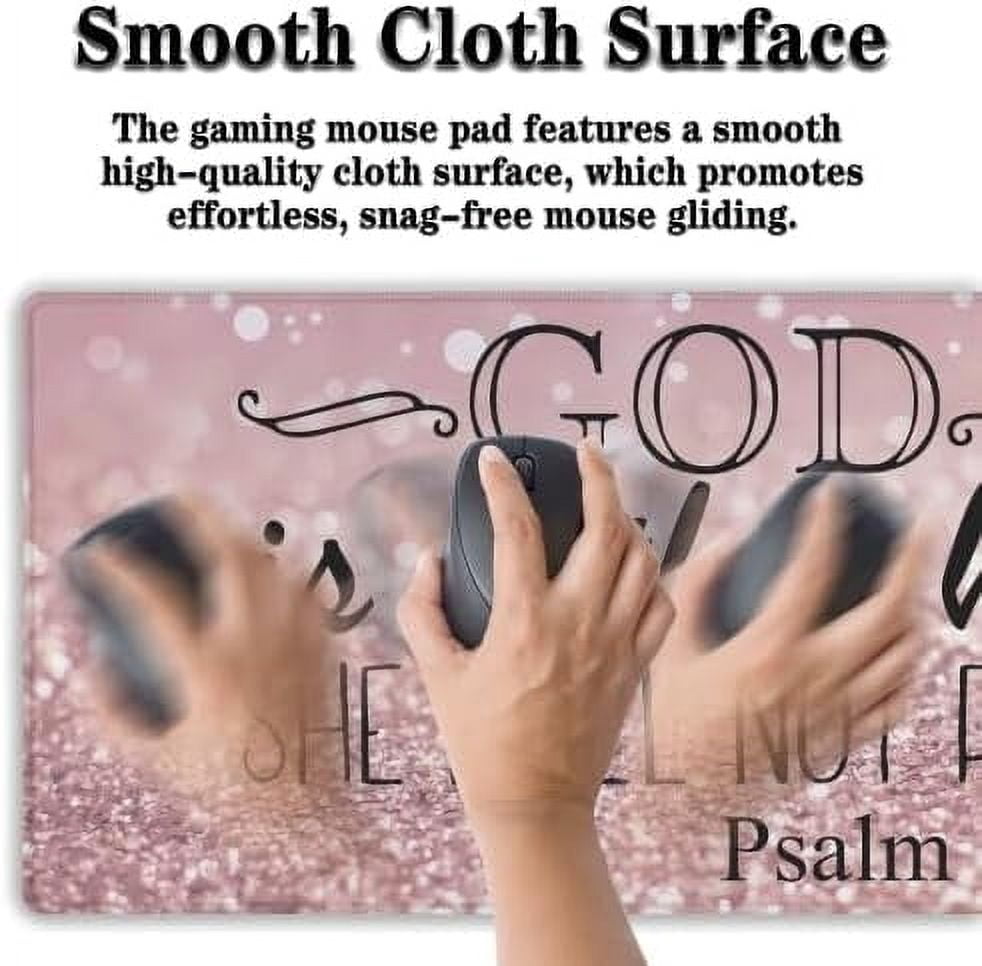 Gaming Mouse Pad Pink Desk Pad, XXL Mouse Pads Desk Decor for Girls Keyboard Pad, Oversized Mouse Pad Non-Slip Rubber... - Image 4