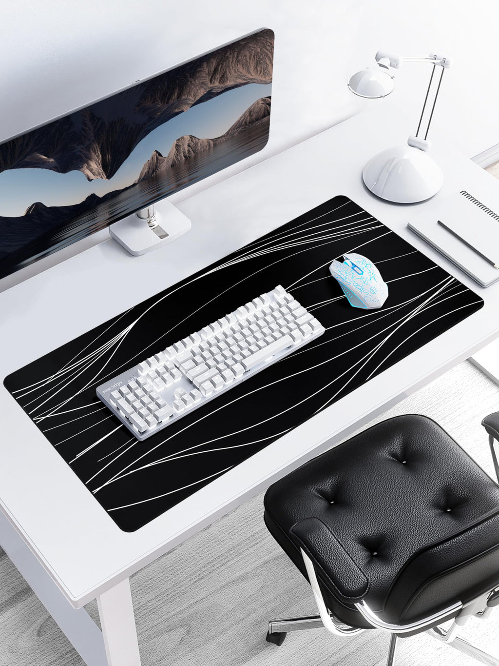 Mouse Pad, Extra Large 31.5"x15.75" Desk Pad Mat, Waterproof & Non-Slip Rubber Base Gaming Mousepad for Office Home - Image 6