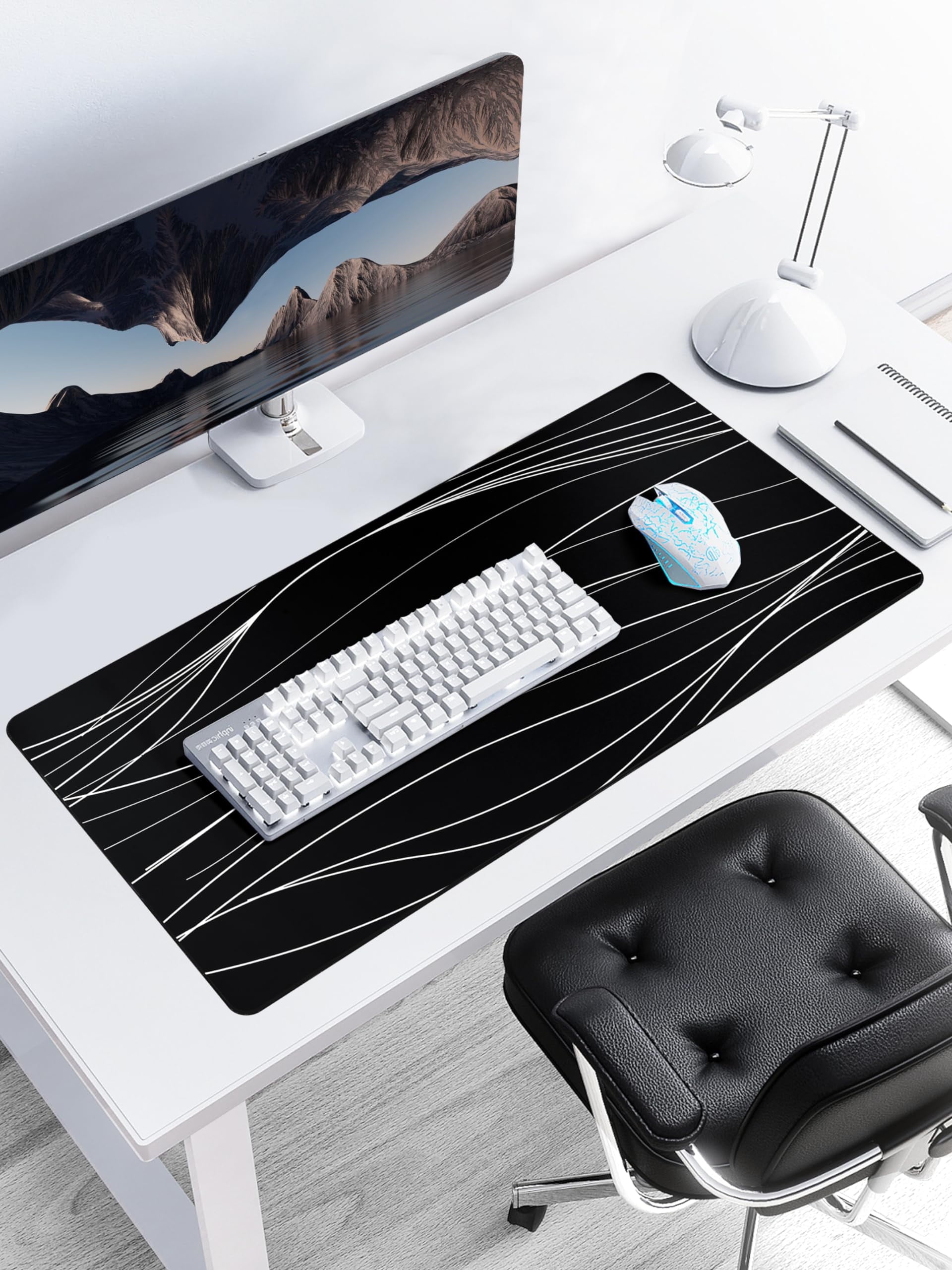 Mouse Pad, Extra Large 31.5"x15.75" Desk Pad Mat, Waterproof & Non-Slip Rubber Base Gaming Mousepad for Office Home - Image 6