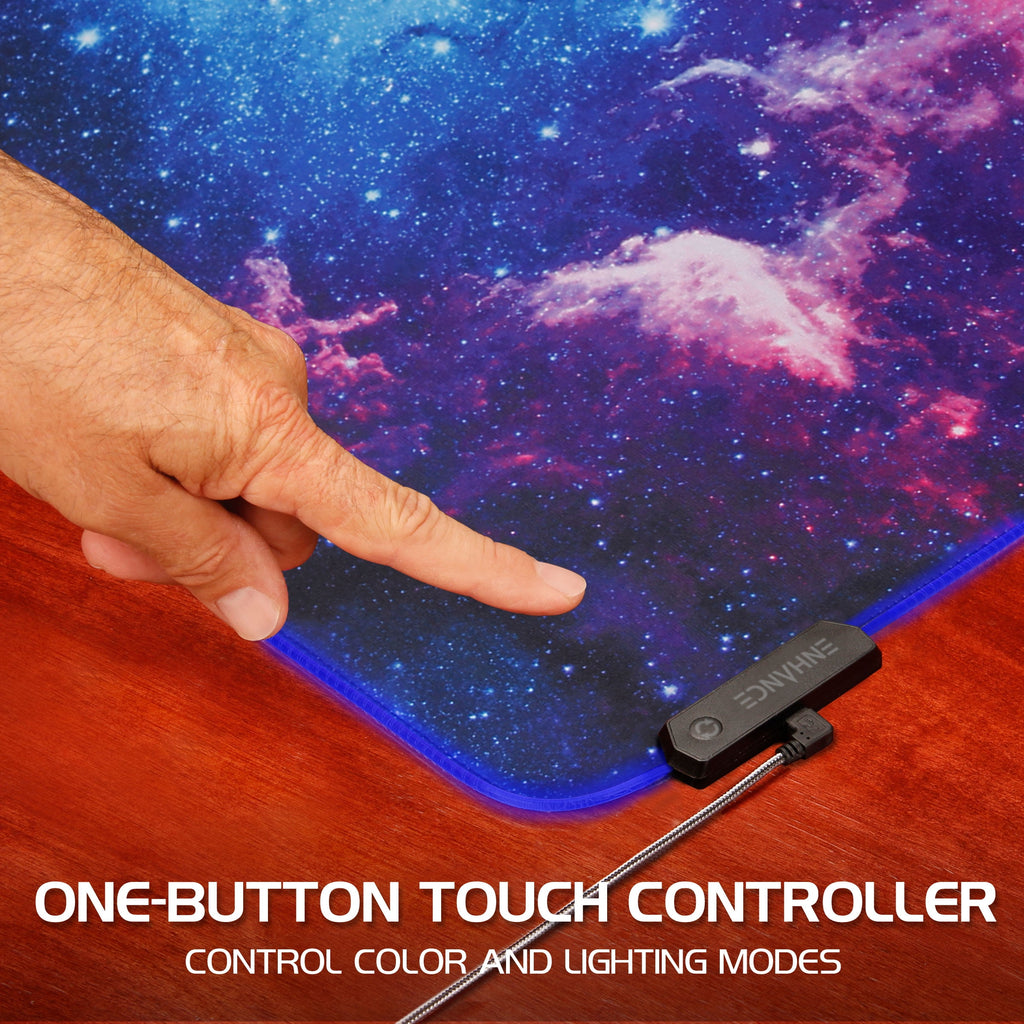 ENHANCE XXXL LED Computer Desk Mat - Illuminated 3XL Large Mouse Mat (48x24 Mouse Pad) Gaming Mouse Pad , Extended Table Desk Pad with Smoot - Image 5