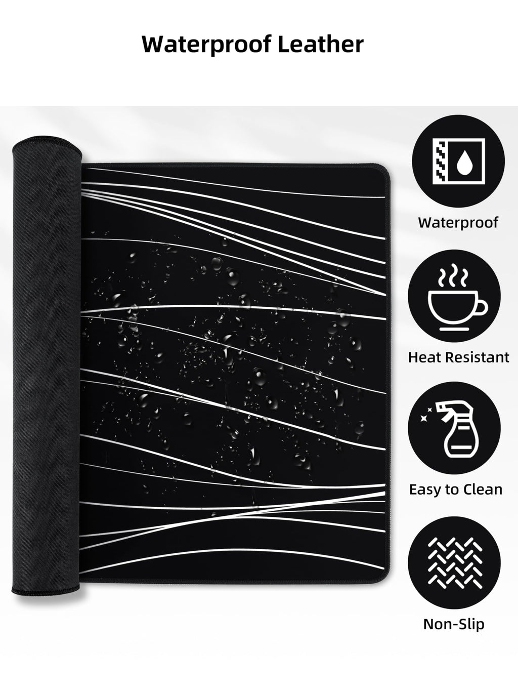 Mouse Pad, Extra Large 31.5"x15.75" Desk Pad Mat, Waterproof & Non-Slip Rubber Base Gaming Mousepad for Office Home - Image 4