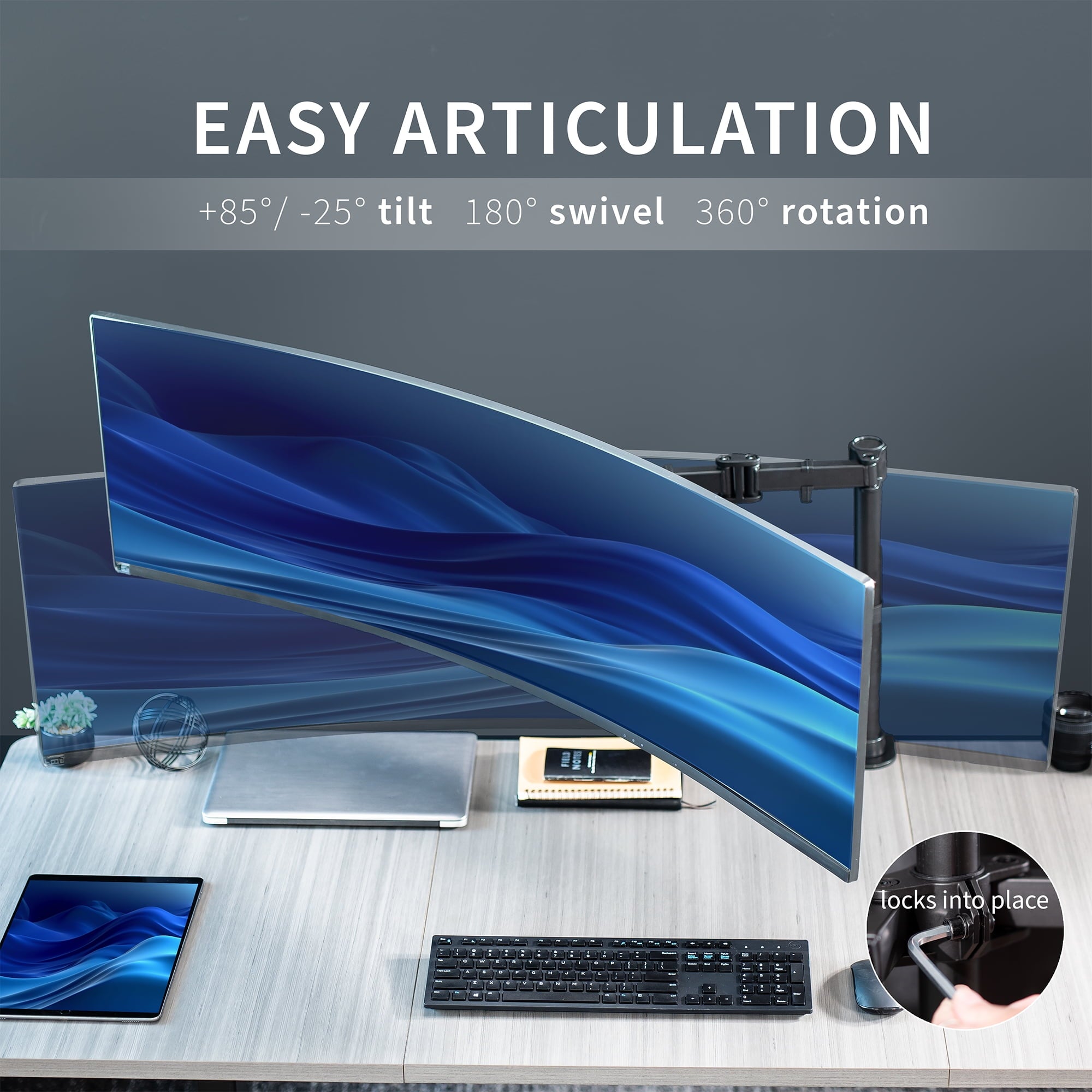 Single Ultrawide Monitor Desk Mount Stand for Computer Screens up to 49" - Image 3