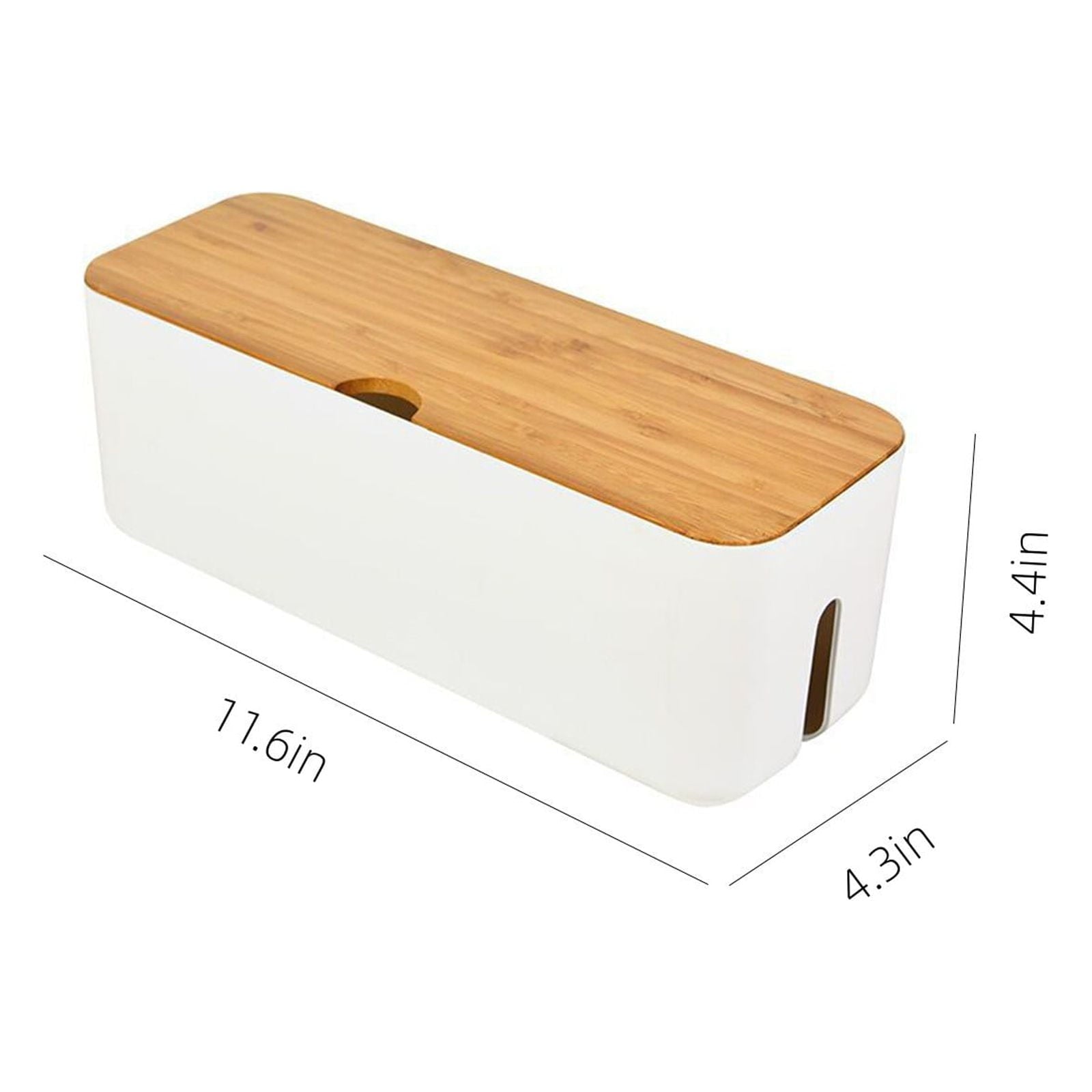 Cable Management Box - Cord Organizer for Desk, TV, Computer, Laptop Power Strips - Fashionable Power Strip Box for H... - Image 3