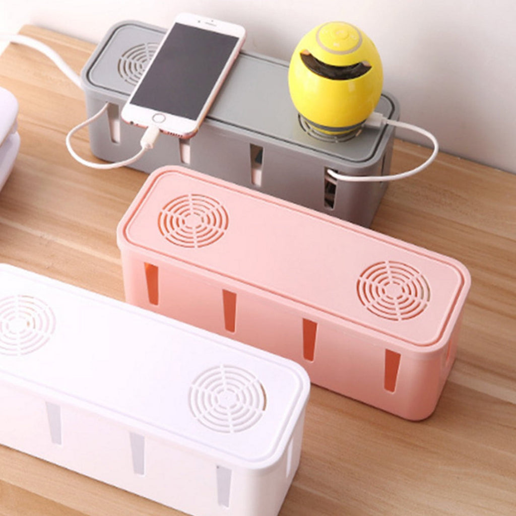 Cable Management Box, Cable Organizer Box, Large And Medium Size, Cord Hider Box To Hide Surge Protector Cover On Des... - Image 3