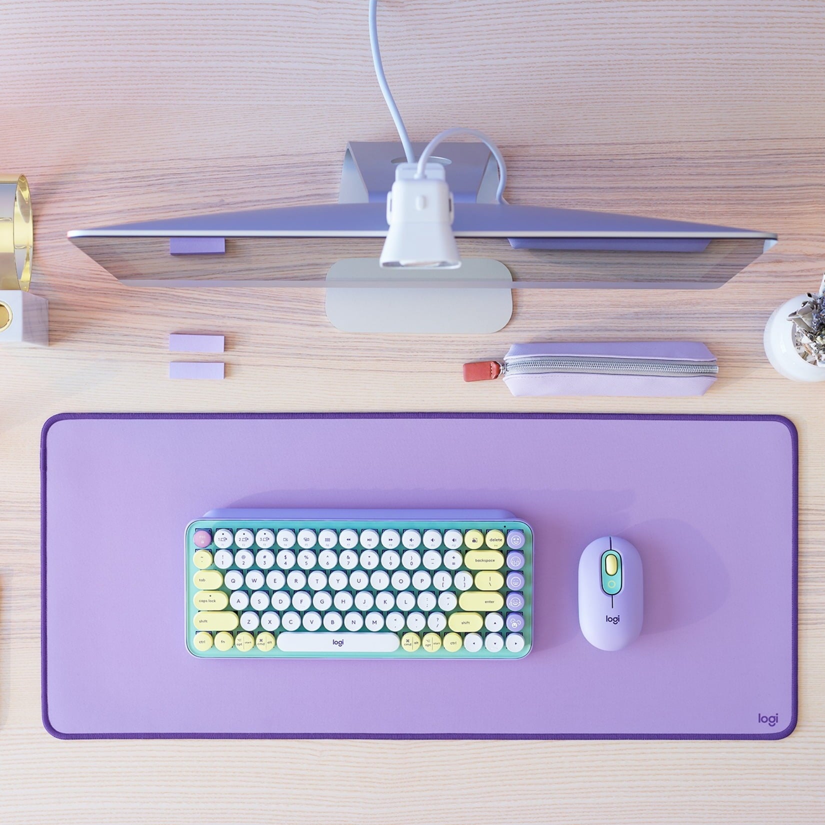 Desk Pad, 2.50in. x 12.25in., Lavender - Image 2