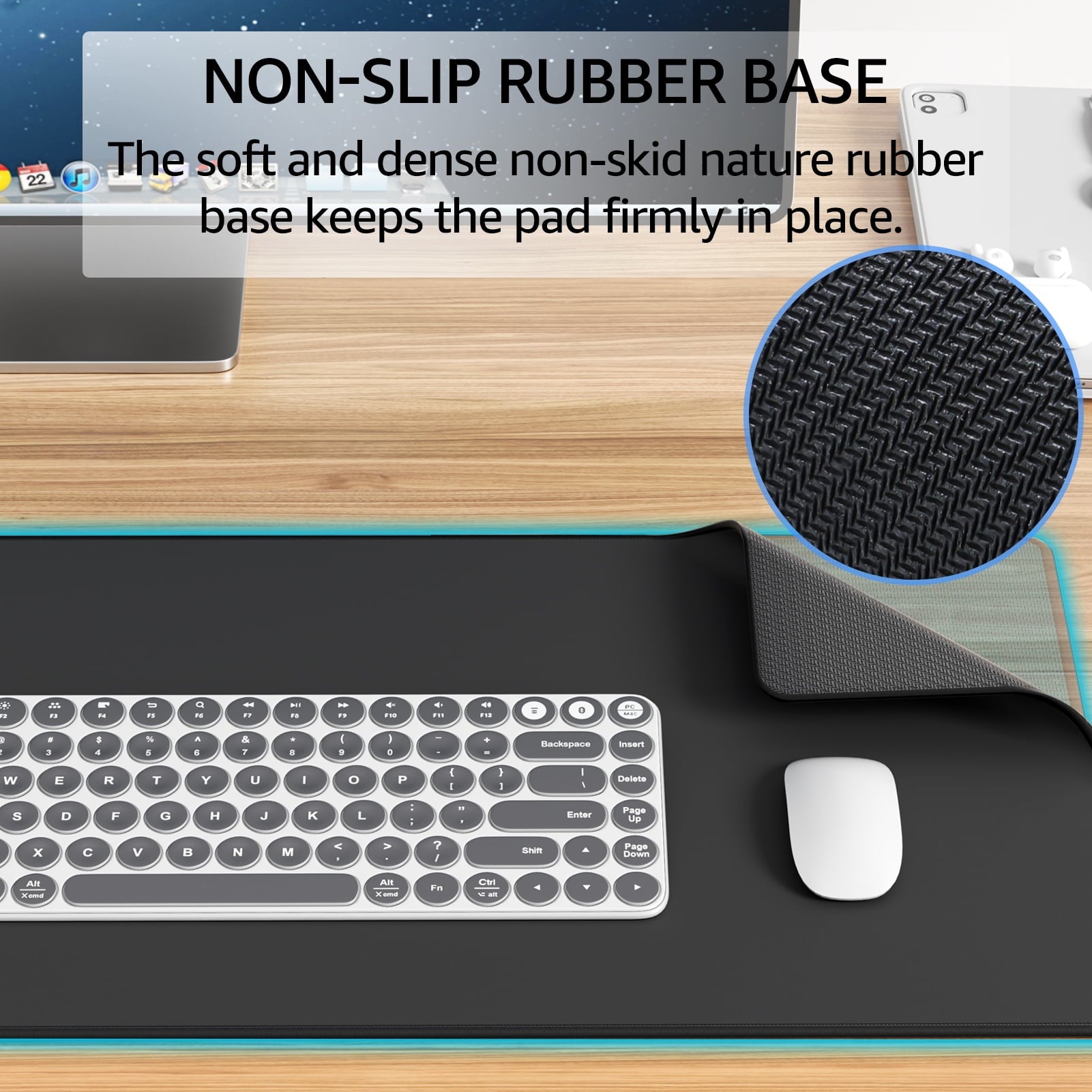 Large Gaming Mouse Pad 31.5x11.8 Inch, Extended Desk Mat with Stitched Edges, Non-Slip Base, Water-Resistant Micro-We... - Image 6