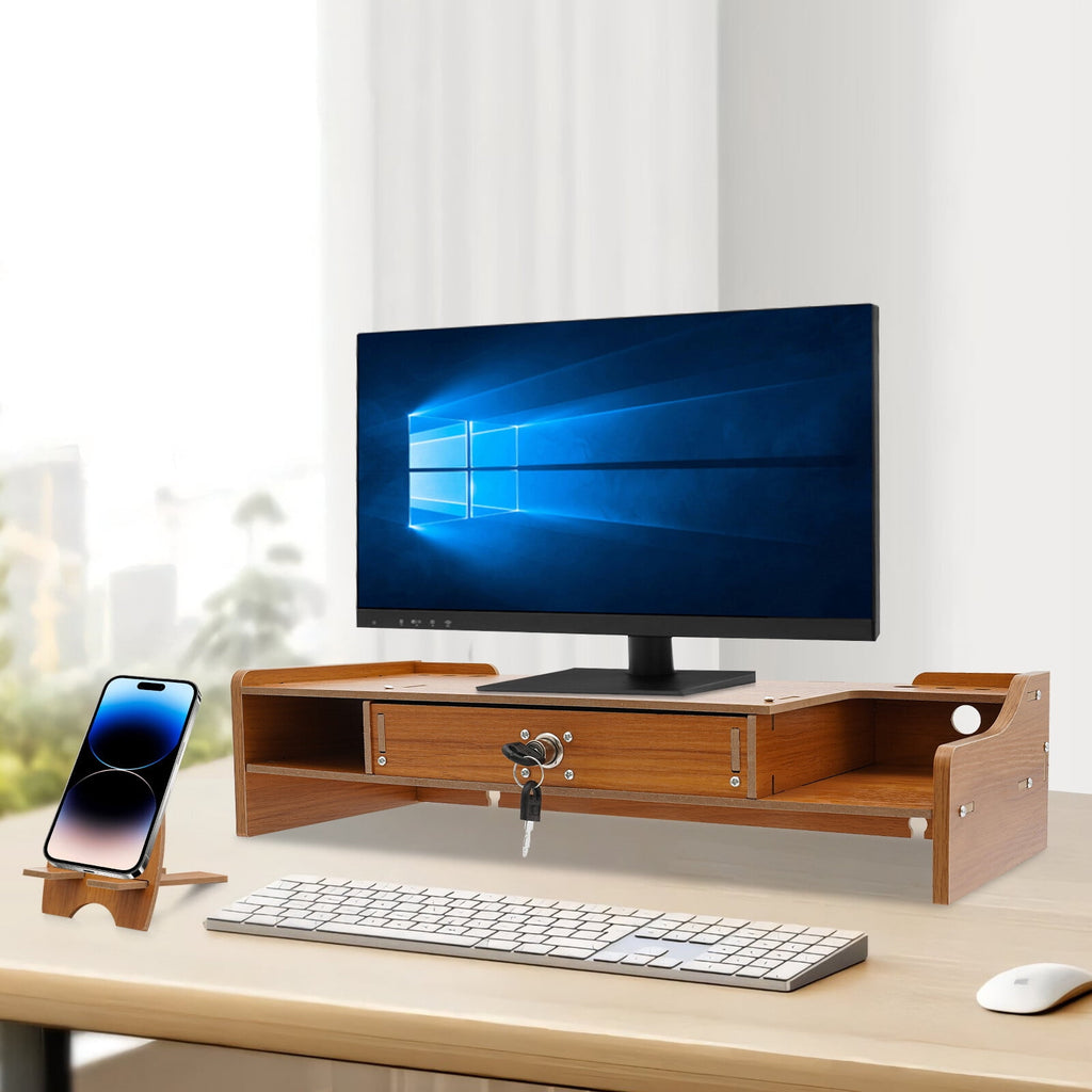 Rack w/ Drawer Computer/Laptop/PC Stand for Desk Organizer For Homes, Schools, Offices - Image 5