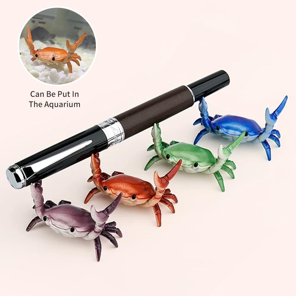 Desk Crab Pen Holder Set, Creative Crab Pen Holder, Weightlifting Crabs Pen Holder Bracket Storage, Desk Pen Stand fo... - Image 2