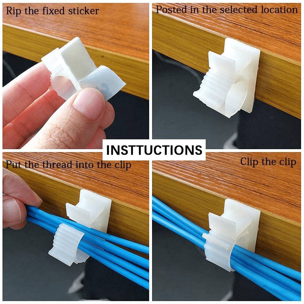 Nylon Cable Clips 60 Pcs, Adjustable Cord Clip Strong Adhesive Wire Management Wall Wire Holder Cable Organizer For D... - Image 5