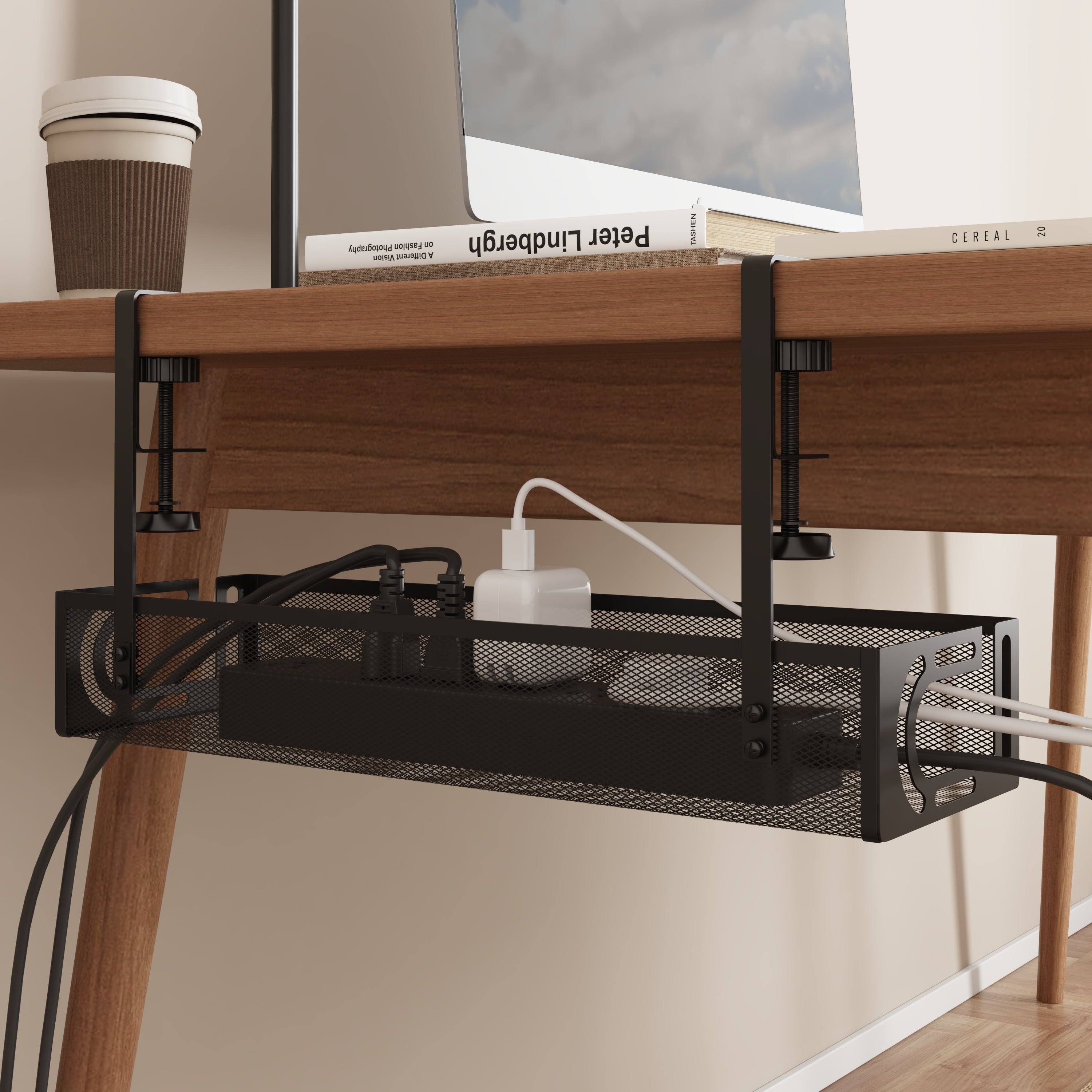Management Tray - Management Organizers Holder, Management , No Drill to Raceway, Storage for Office, Kitchens, Home - Image 6