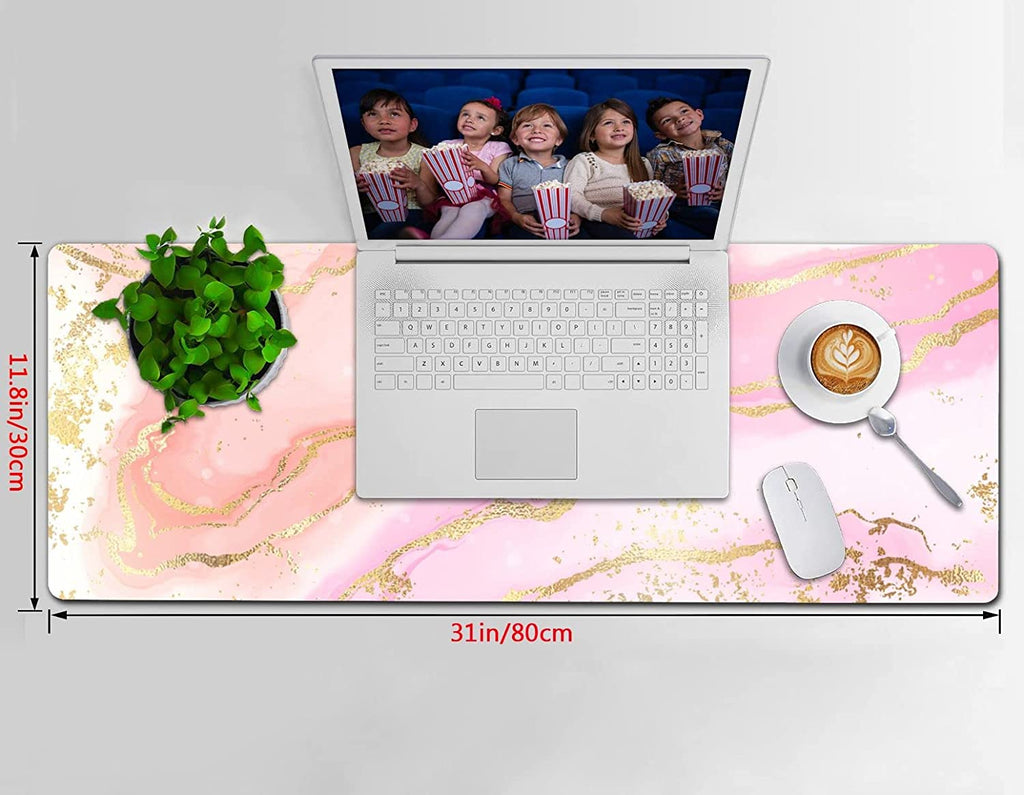 Extended Gaming Mouse Pad (31.5x11.8 in), Large Non-Slip Rubber Base Mousepad,Waterproof Keyboard Mouse Mat Desk Pad ... - Image 4