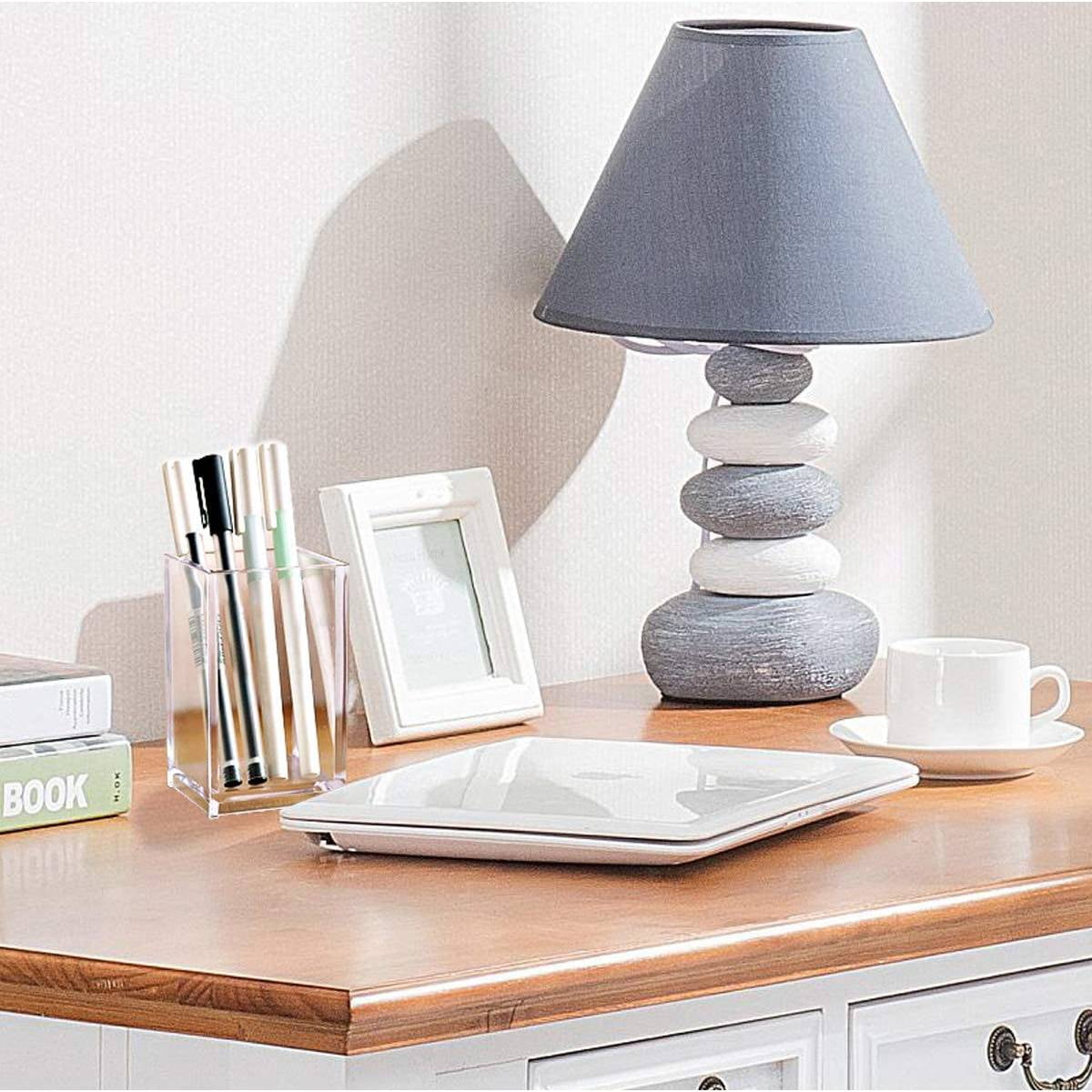 2pcs Acrylic Pen Holder Pencil Cup Desk Accessories Holder,Makeup Brush Storage Organizer for Office School Home Supp... - Image 5