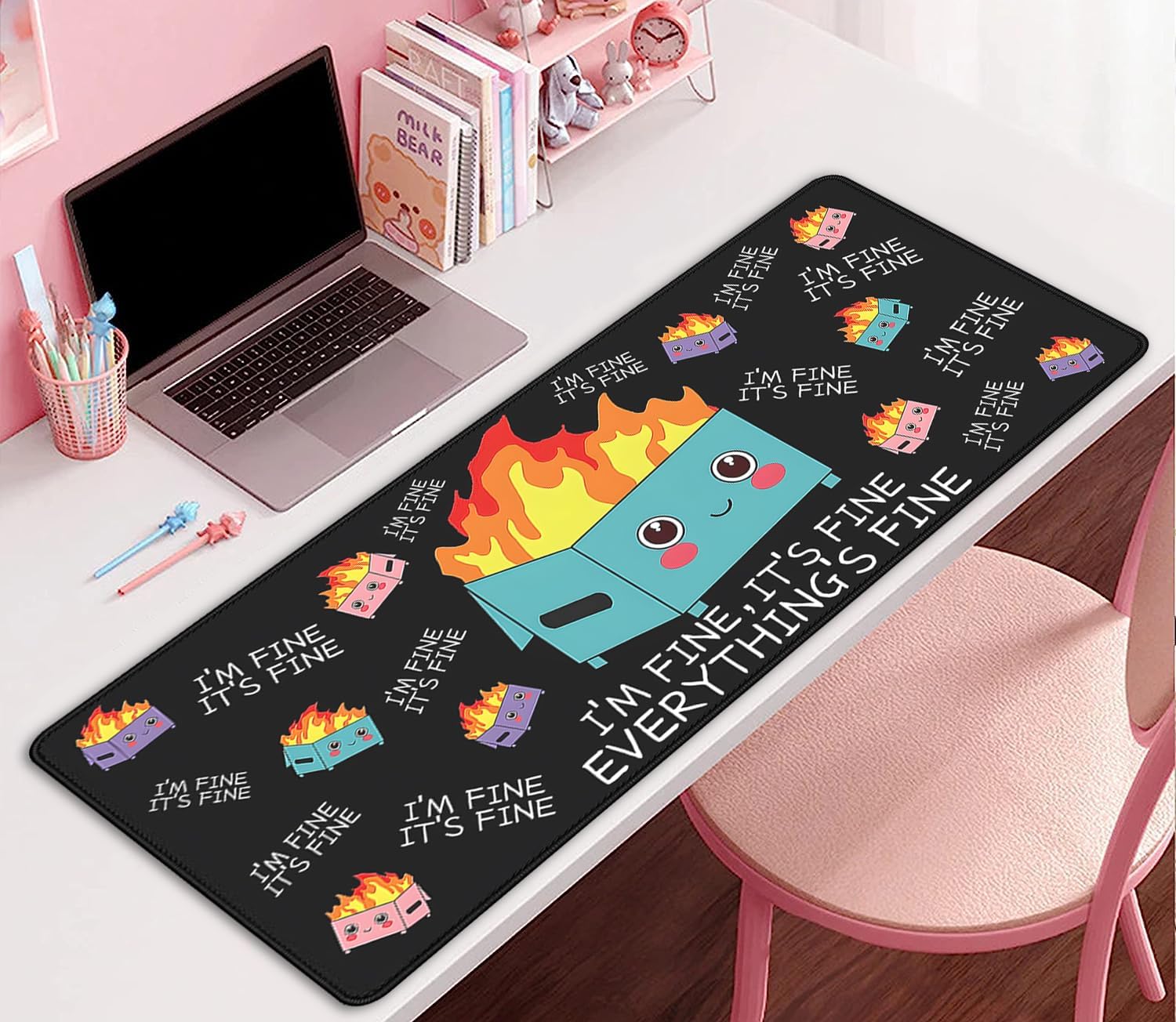 Large Gaming Desk pad for Dumpster on fire Mouse Pad,Mouse Pads for Desk, Keyboard Mouse Pad for Computer Laptop Home... - Image 4