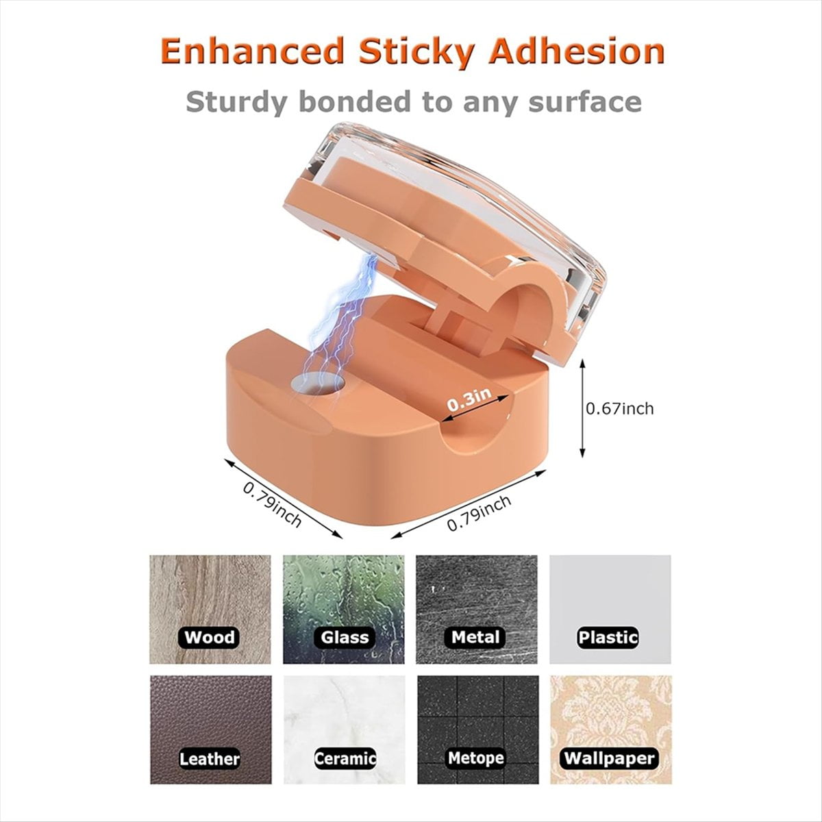 8Pack Clips,Adjustable Cord Holder for Under Desk Management,Adhesive Charger Wire Organizer Keeper - Image 3