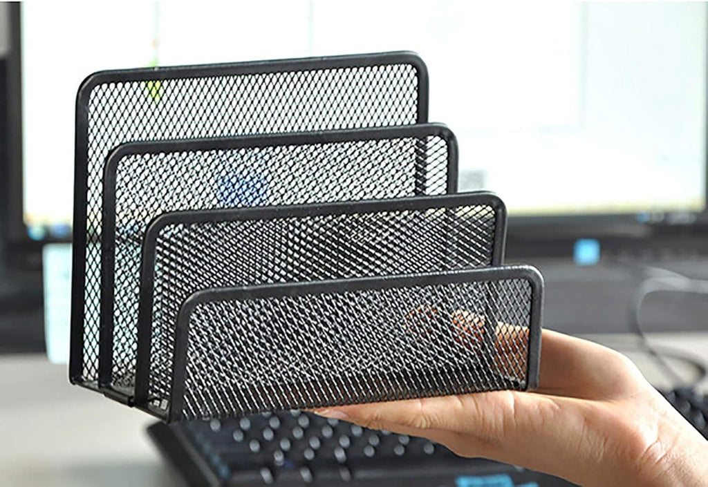 Mail Organizer Letter for Metal Mesh with 6 Vertical Upright Compartments - Image 4