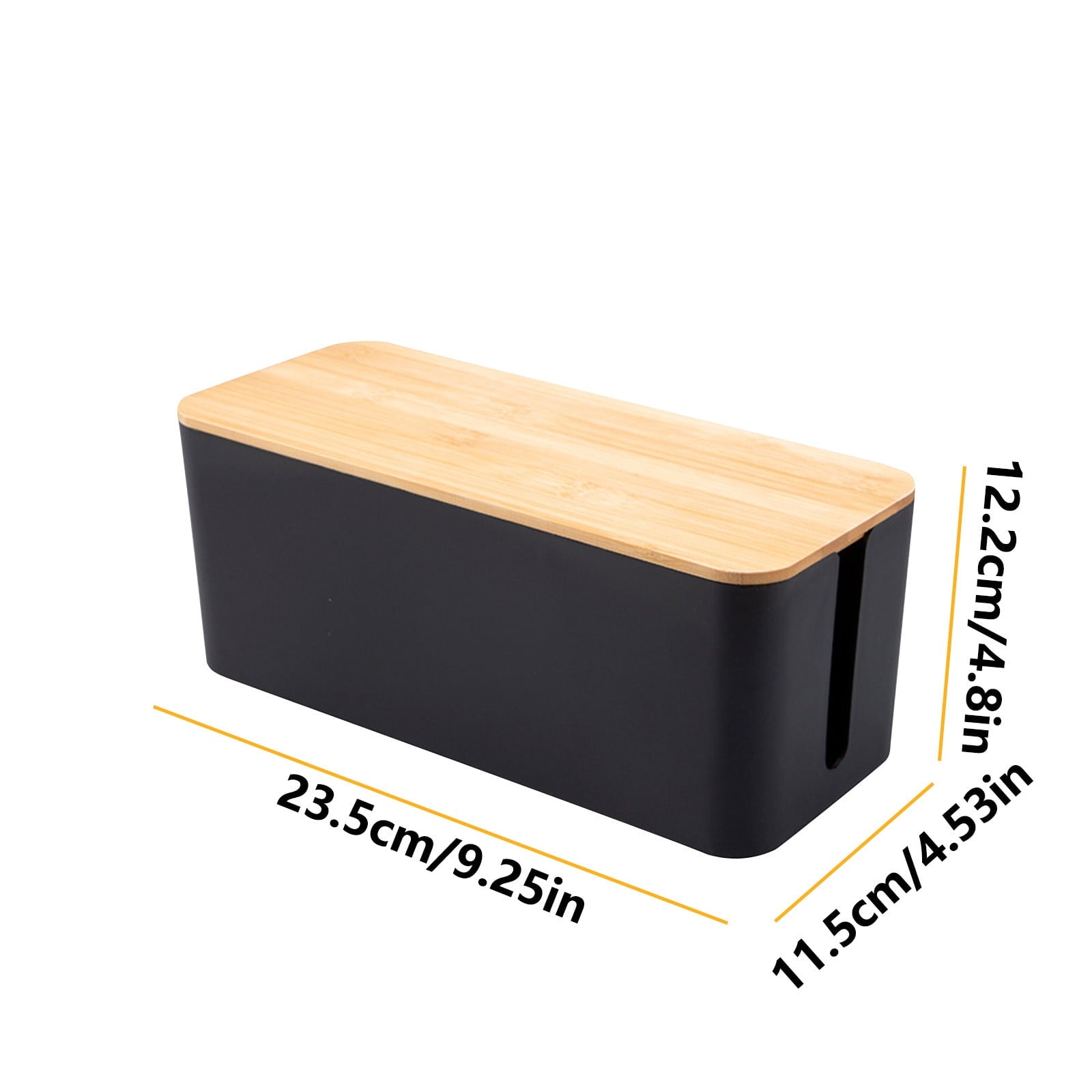Cable Management Box ，12X5X4.5 Inches, Wood Lid, Cord Organizer for Desk Tv Computer Usb Hub System To Cover And Hide... - Image 2