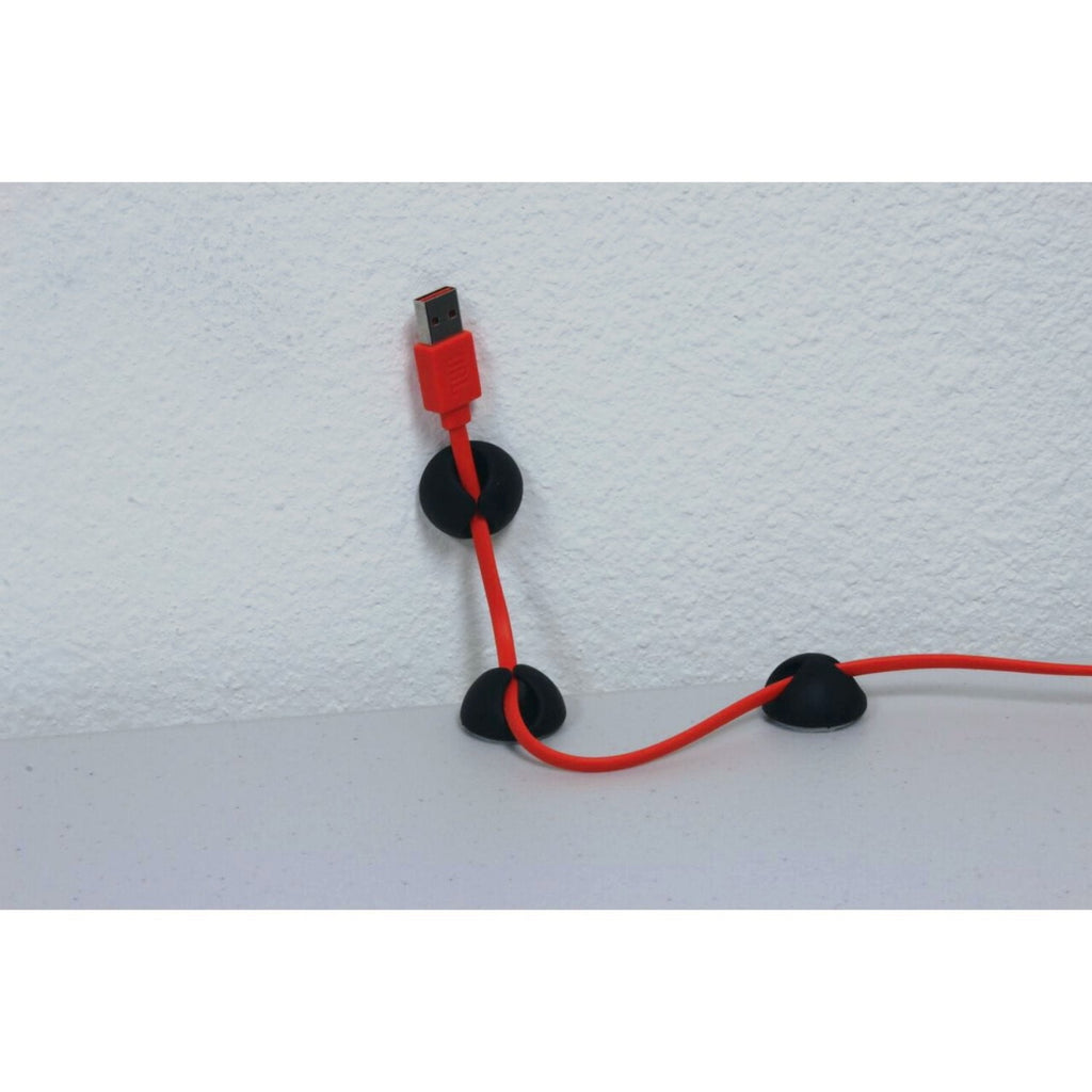 10 Pack Hardware Cable Organizer Cord Management System, Multipurpose Cable Clips, Desktop Cable Organizer, Black - Image 4