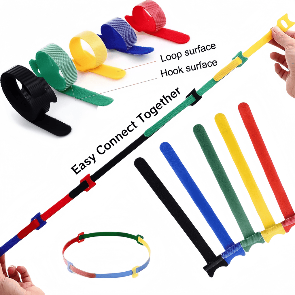 300 Pcs Cord Wraps,Cable Organizers,Adjustable Cord Management Ties for Charging Cords & Electrical Cords,Reusable Mu... - Image 5