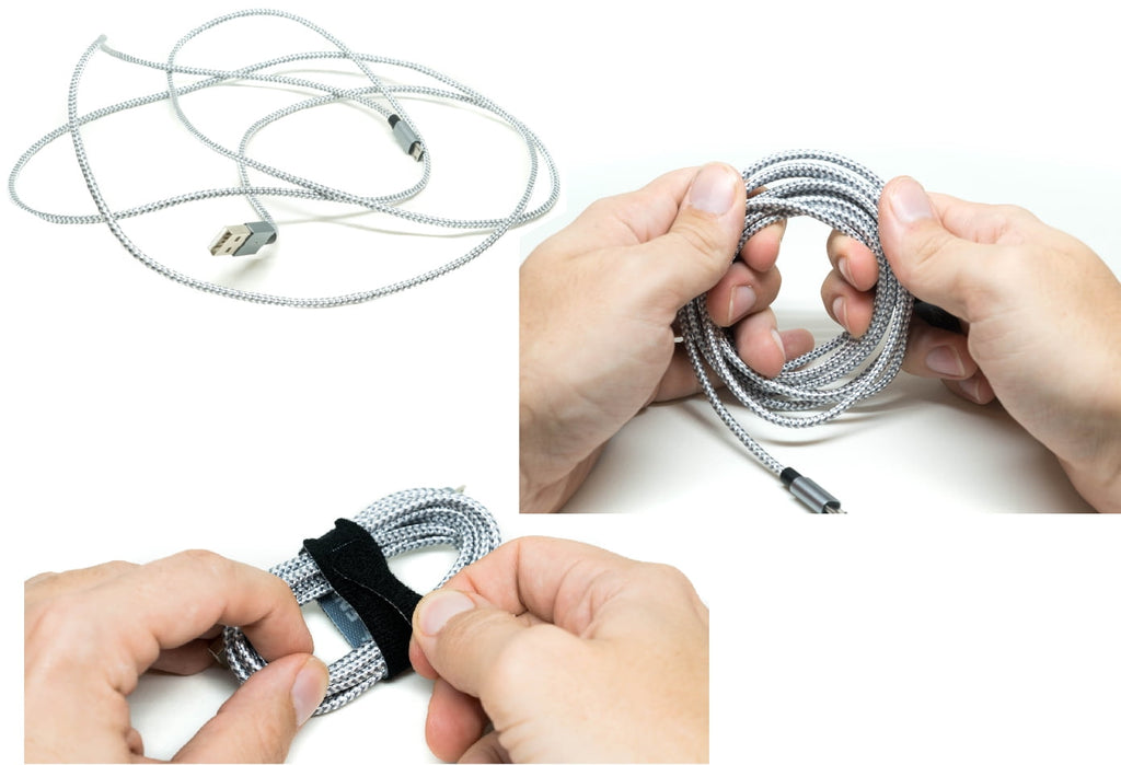 Heaviest Cable Organizer on the Market! Compact Weighted Desktop Cord Holder (Black) ENVISIONED - Image 6