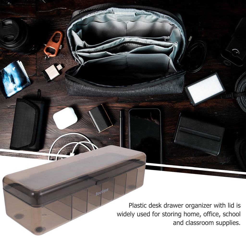 Cable Organizer Cord Organizer Bin Black Plastic 1Pcs - Image 5