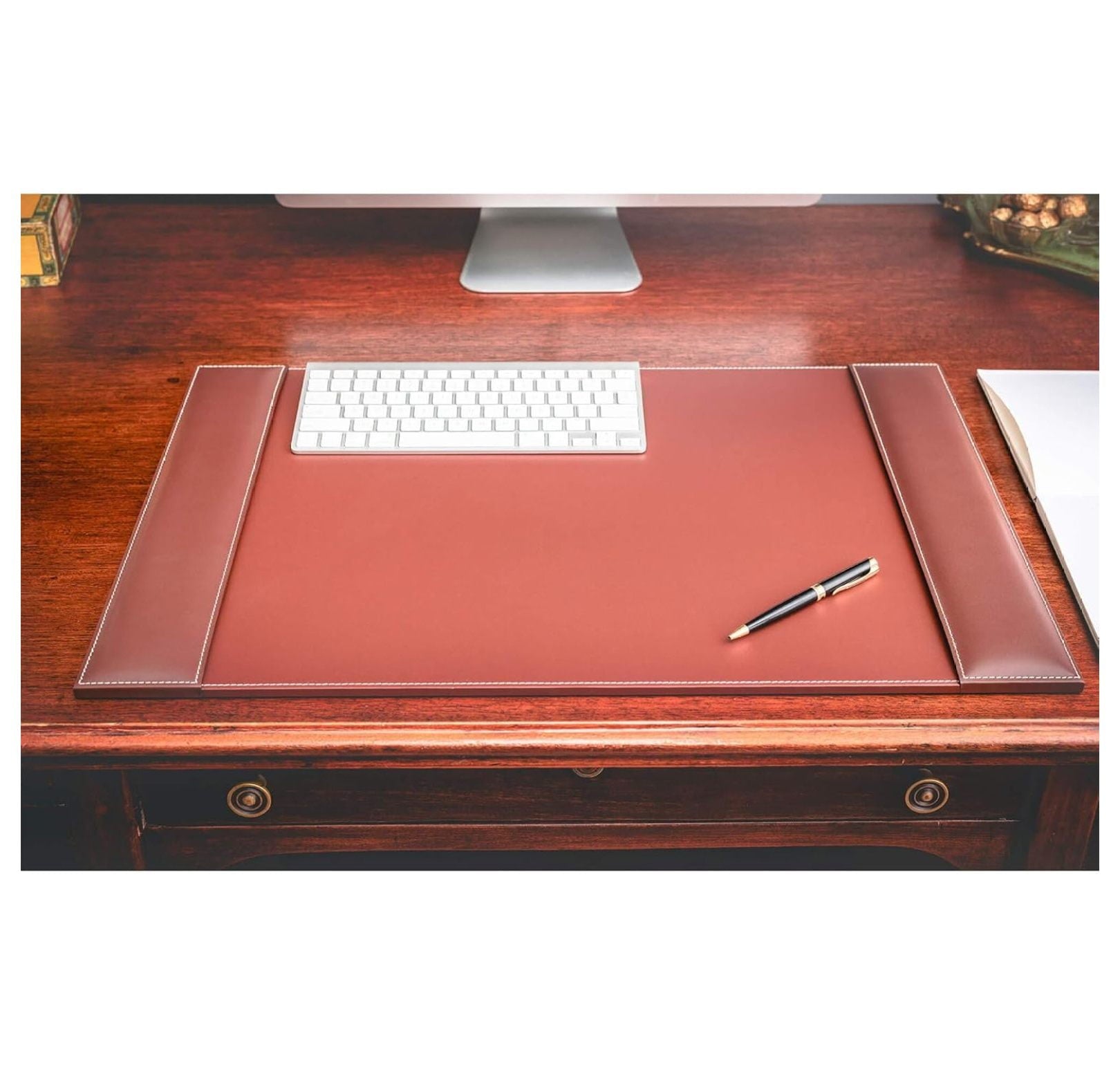 Leather Desk pad, 25.5 x 17.25, Rustic Brown - Image 2