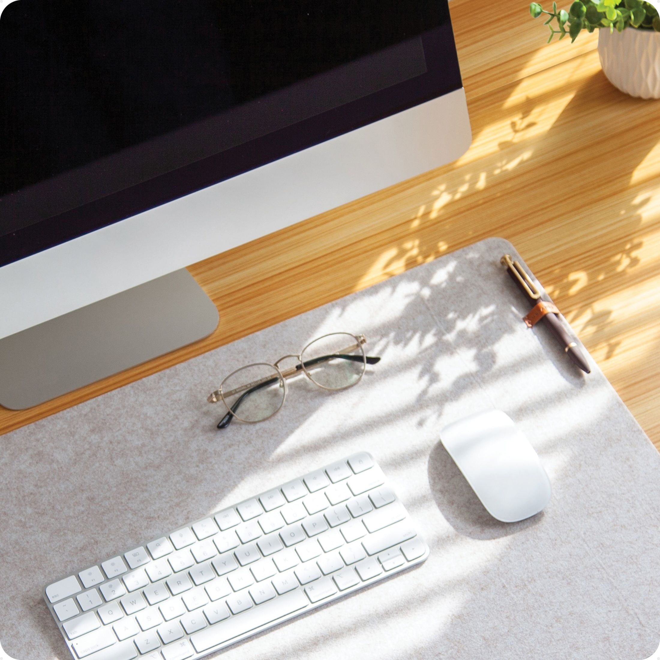 U Brands Desk Pad, Double Sided Felt and Cork, 36 x 17in - Image 6