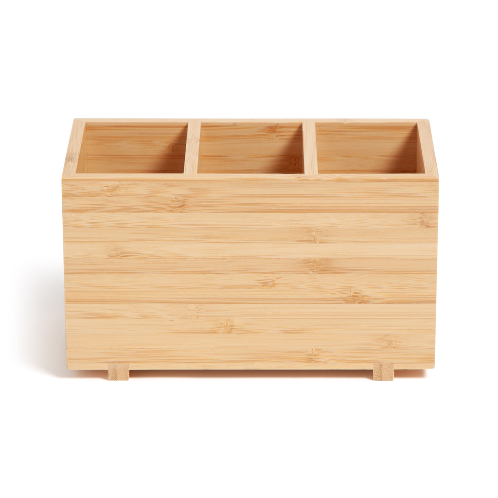 Desktop Organizer, 7" x 3.5" x 4.2", Bamboo, Made of Natural Materials - Image 4