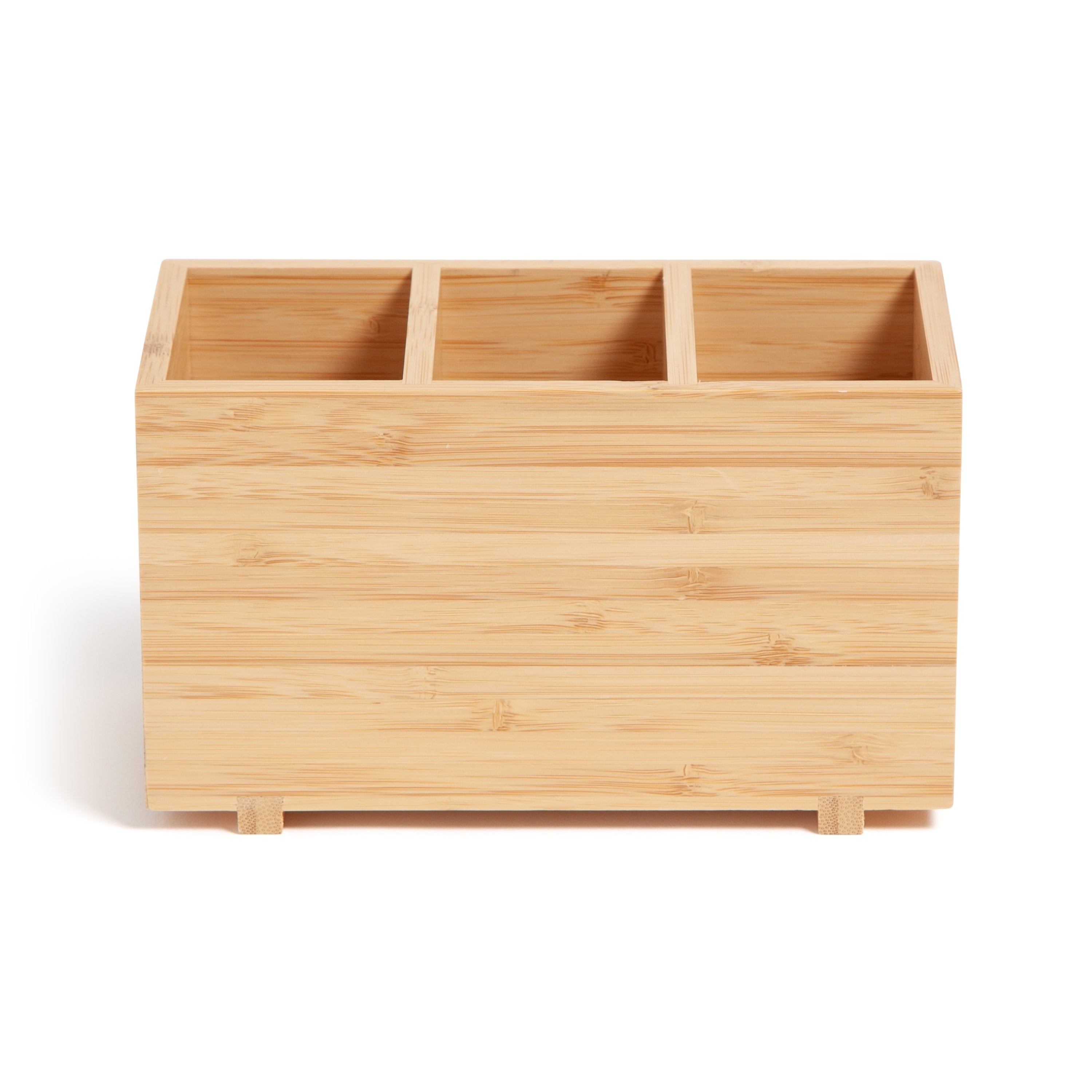 Desktop Organizer, 7" x 3.5" x 4.2", Bamboo, Made of Natural Materials - Image 4