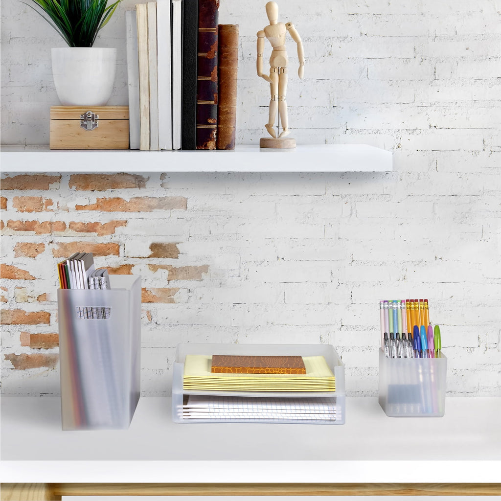 Sorbus Desk Organizer Set  Stackable Letter Tray, Pen & File Holders for Office/Home (4 pc) - Image 2